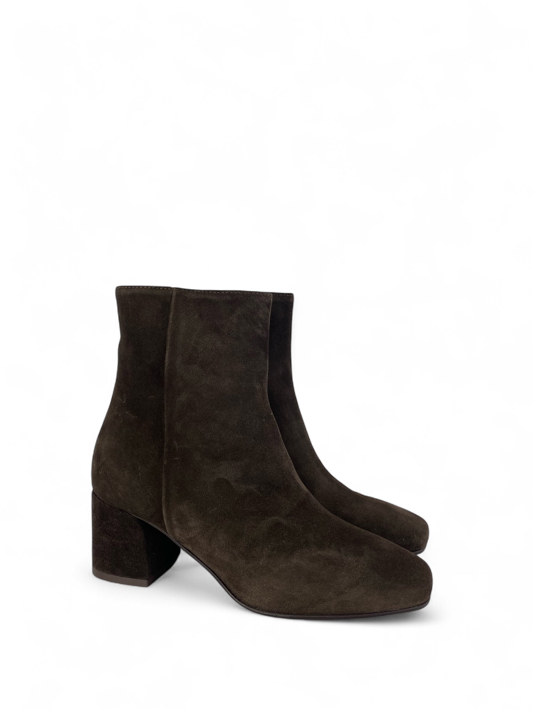 ELISA LANCI tronchetto in camoscio marrone