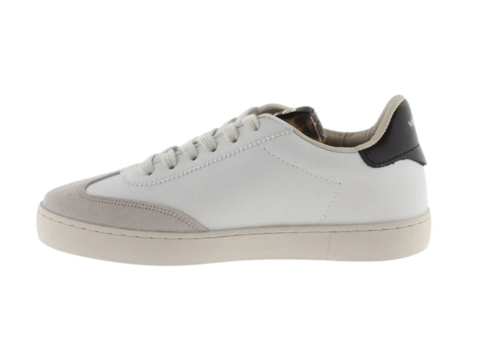 VICTORIA Sneaker donna in pelle e suede e logo glitter hielo