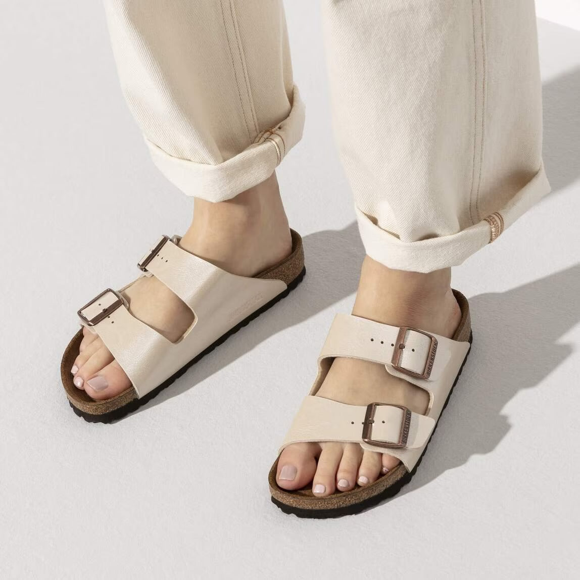 BIRKENSTOCK ARIZONA GRACEFUL PEARL WHITE
