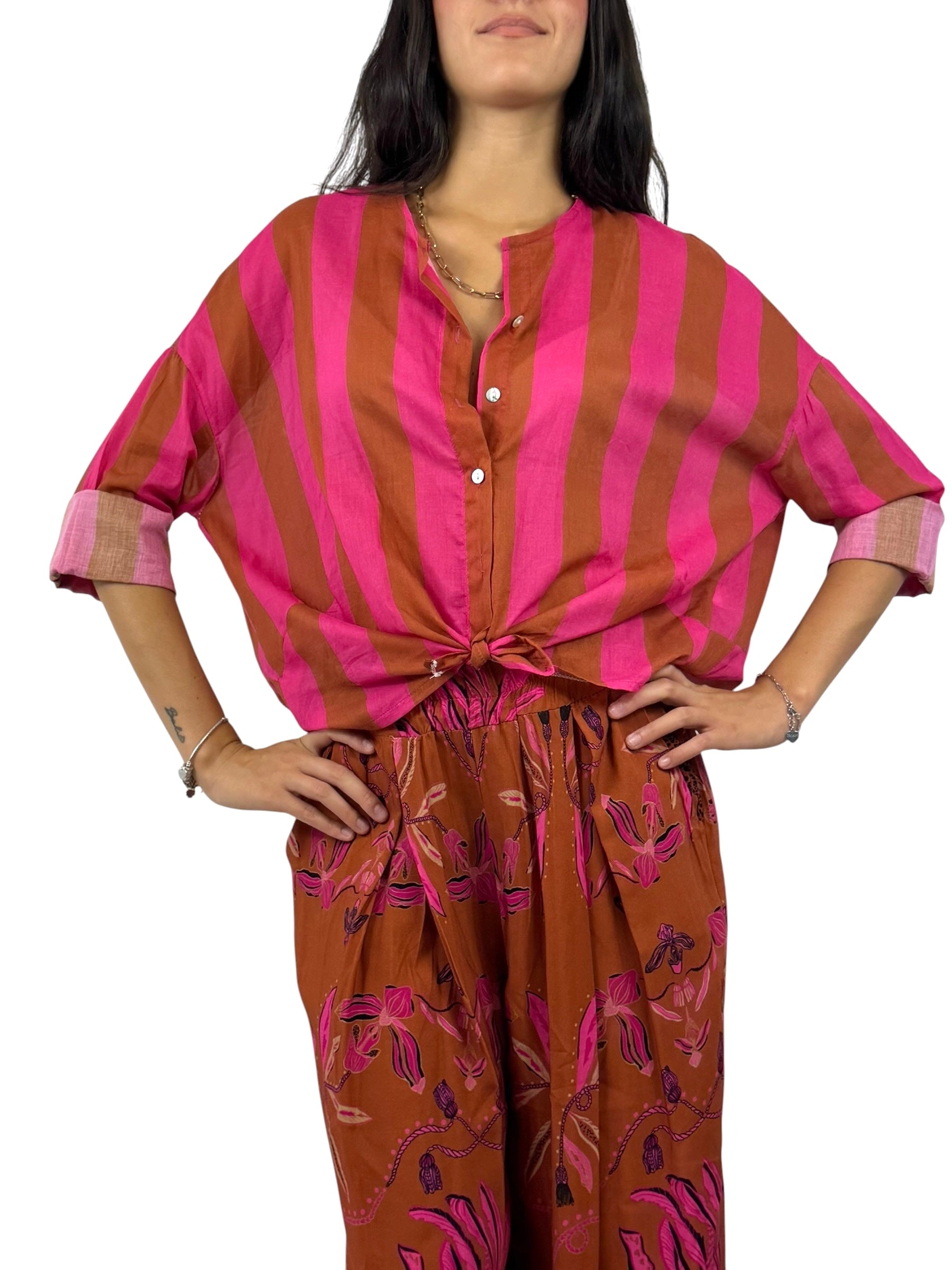 KIKISIX CAMICIA RIGHE COCCIO