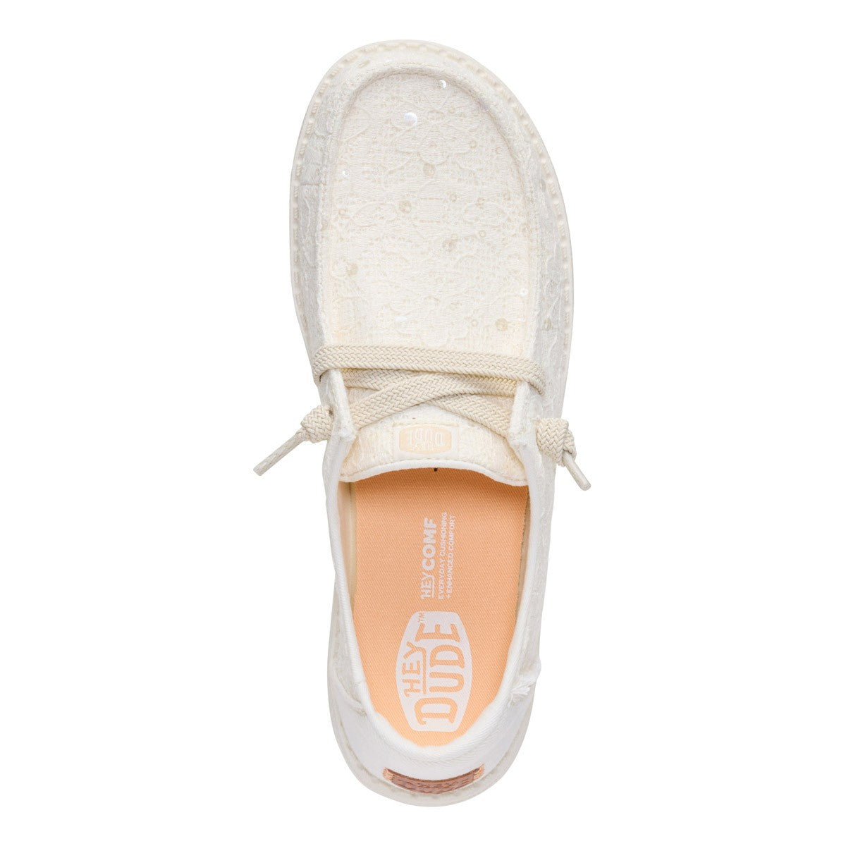 HEY DUDE WENDY SEQUIN LACE IVORY