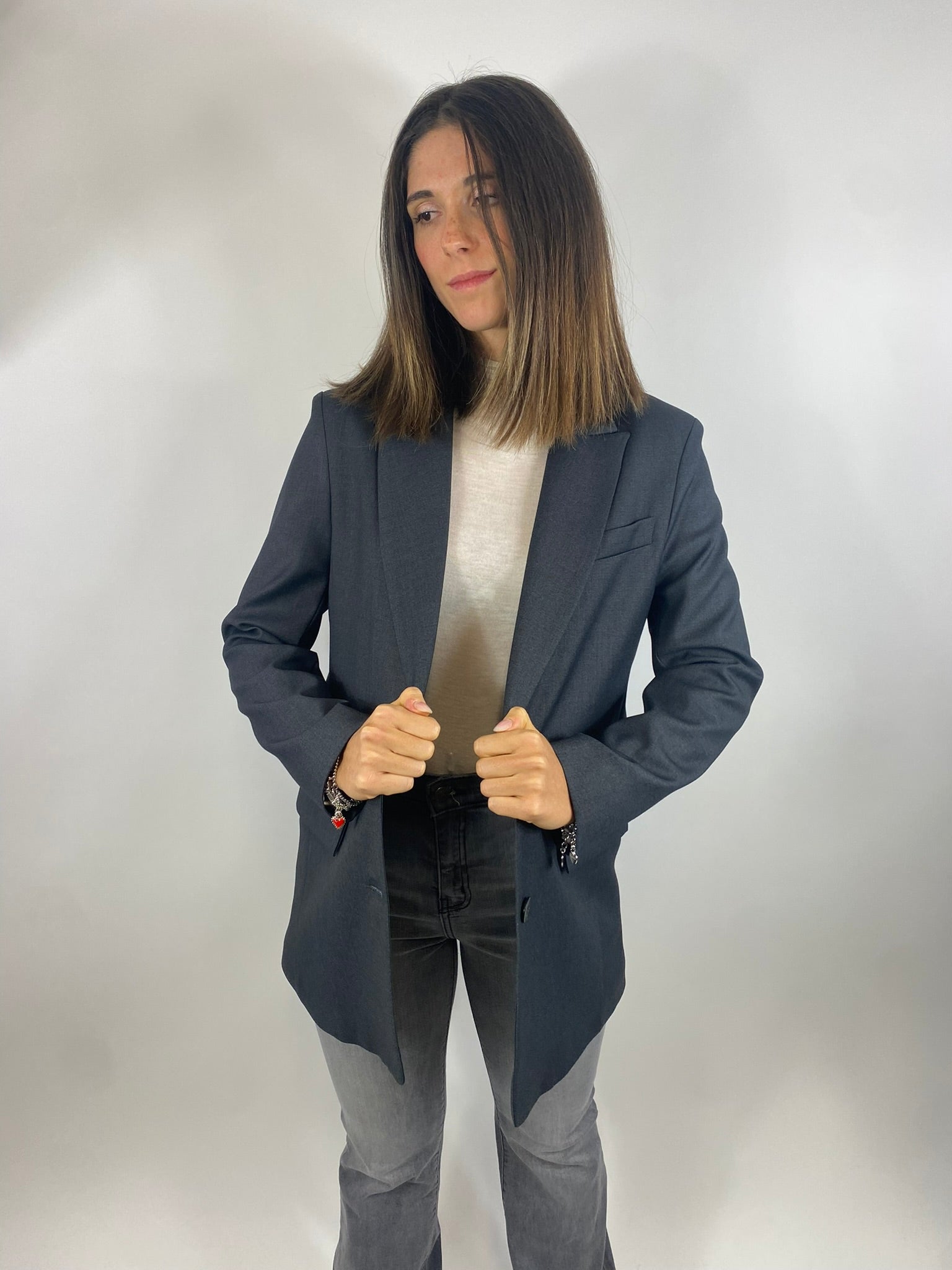 SUSY MIX GIACCA MONOPETTO GRIGIA