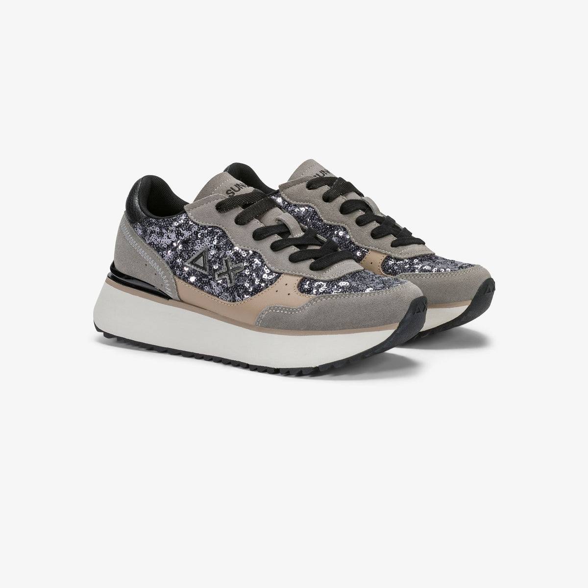 SUN68 SNEAKERS BIG ALLY PAILLETTES ARGENTO