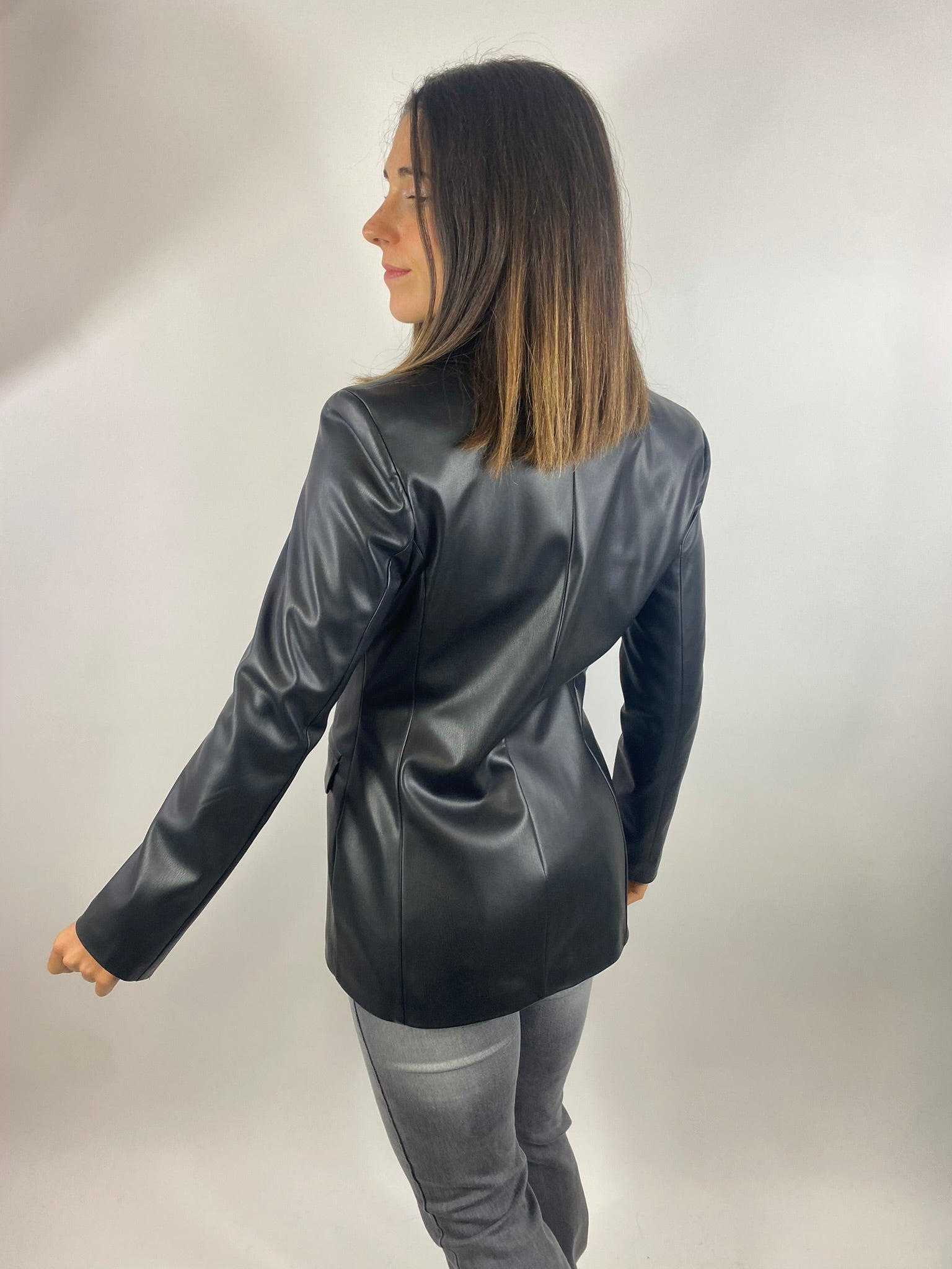 SUSY MIX GIACCA ECOPELLE NERA