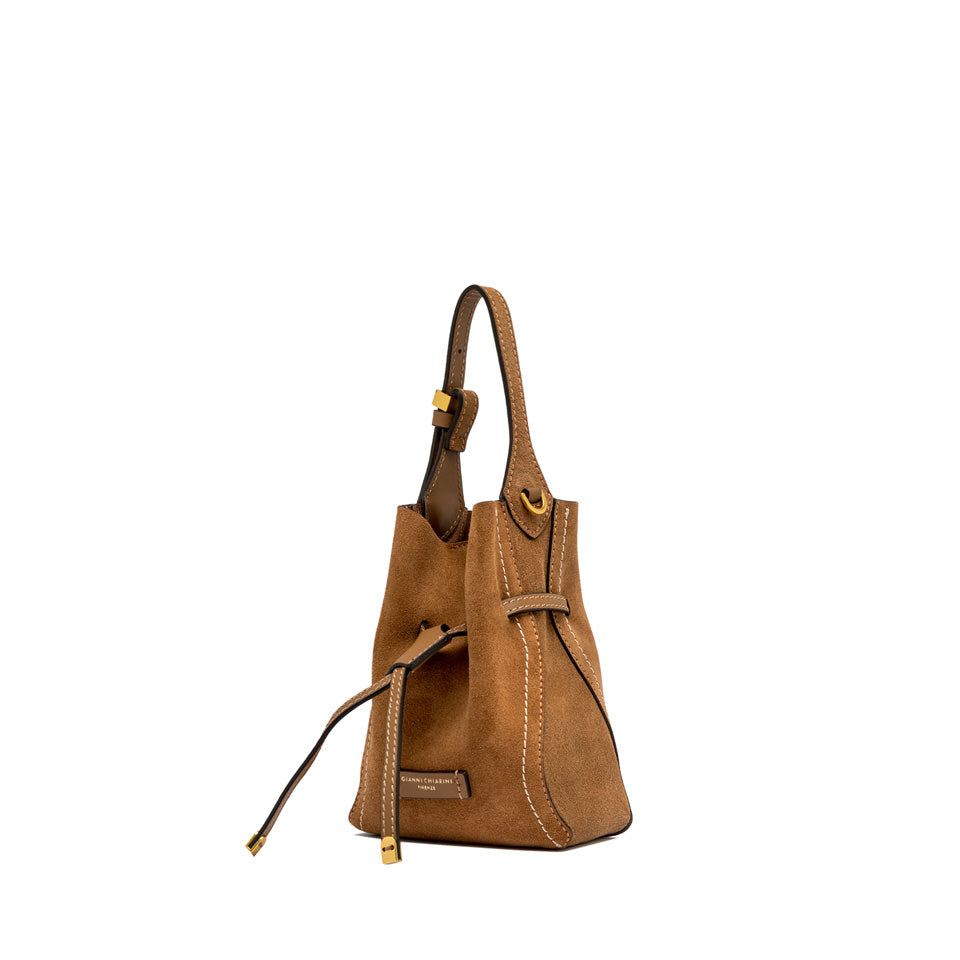 GIANNI CHIARINI BORSA SUEDE SIENNA CAMEL
