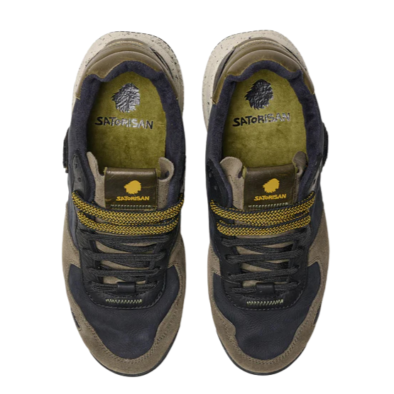 SATORISAN SNEAKER SUEDE BLACK KHAKI