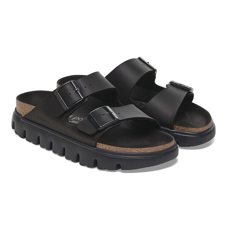 Birkenstock ciabatta donna pap chunky in birko flor nero