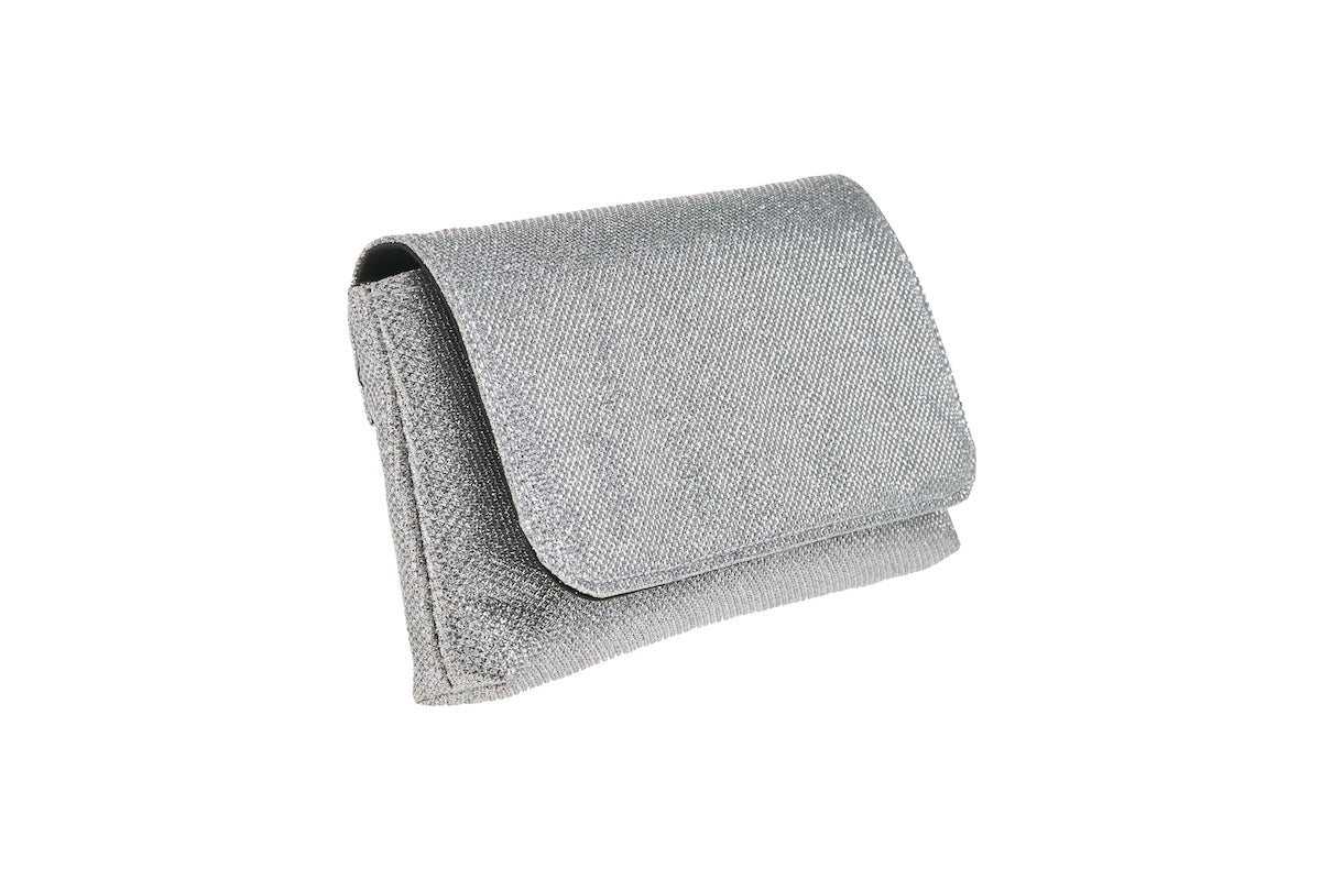 ANNA CECERE POCHETTE LUREX ARGENTO