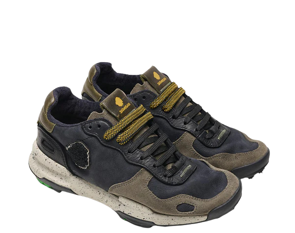 SATORISAN SNEAKER SUEDE BLACK KHAKI