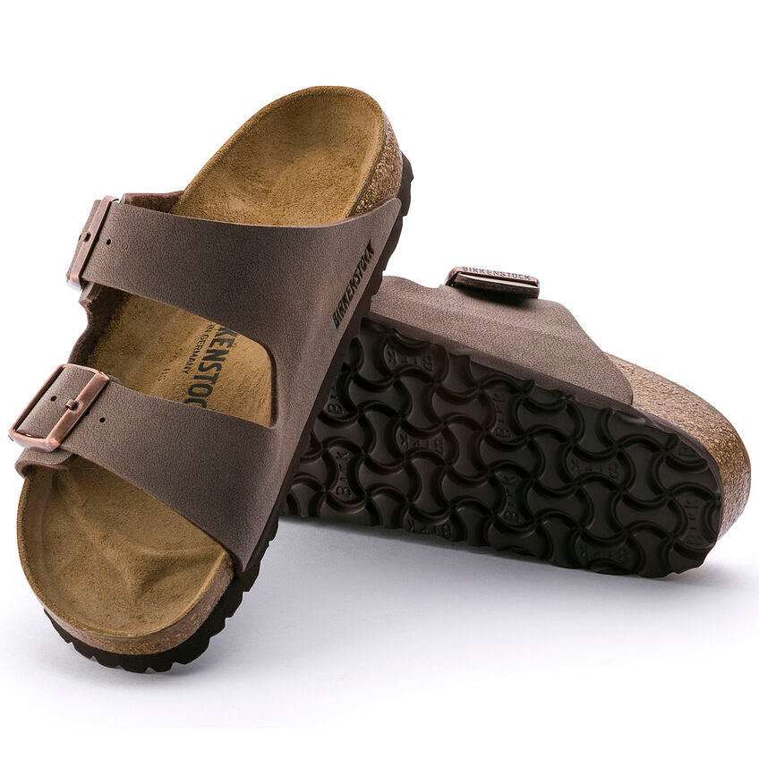 Birkenstock ciabatta unisex due fasce birko flor nubuck mocca