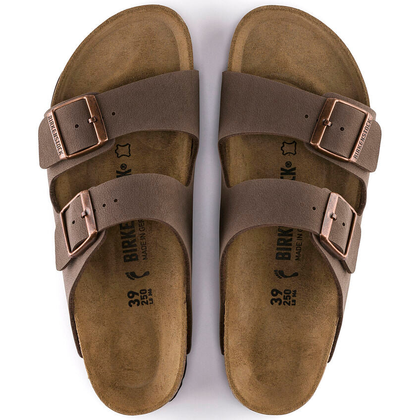 Birkenstock ciabatta unisex due fasce birko flor nubuck mocca