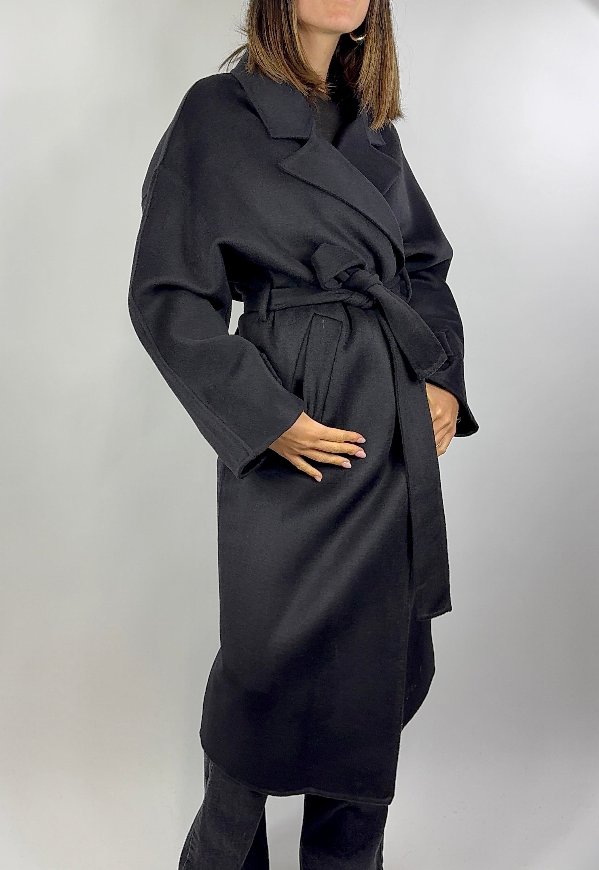 TWO WAY CAPPOTTO VESTAGLIA NERO