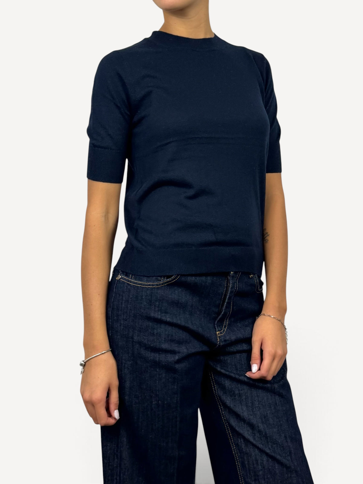 SUSY MIX MAGLIA PARICOLLO BLU
