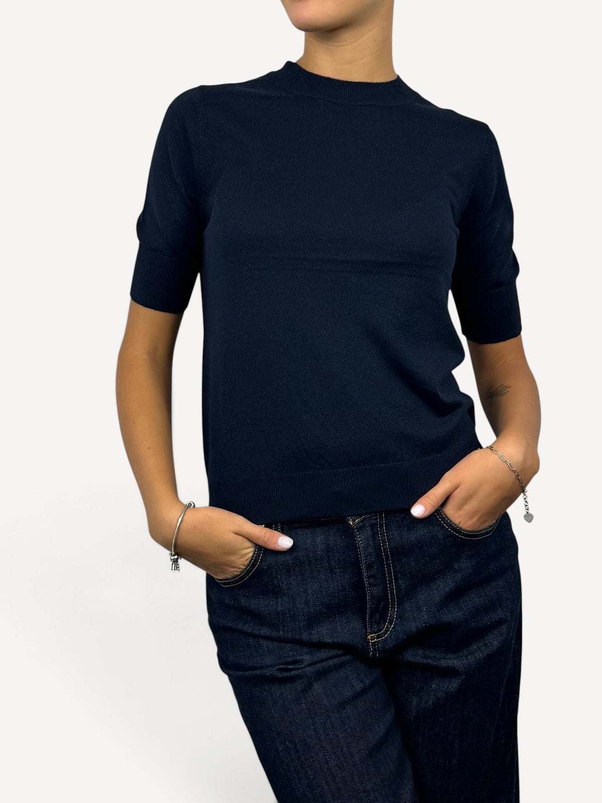 SUSY MIX MAGLIA PARICOLLO NERA
