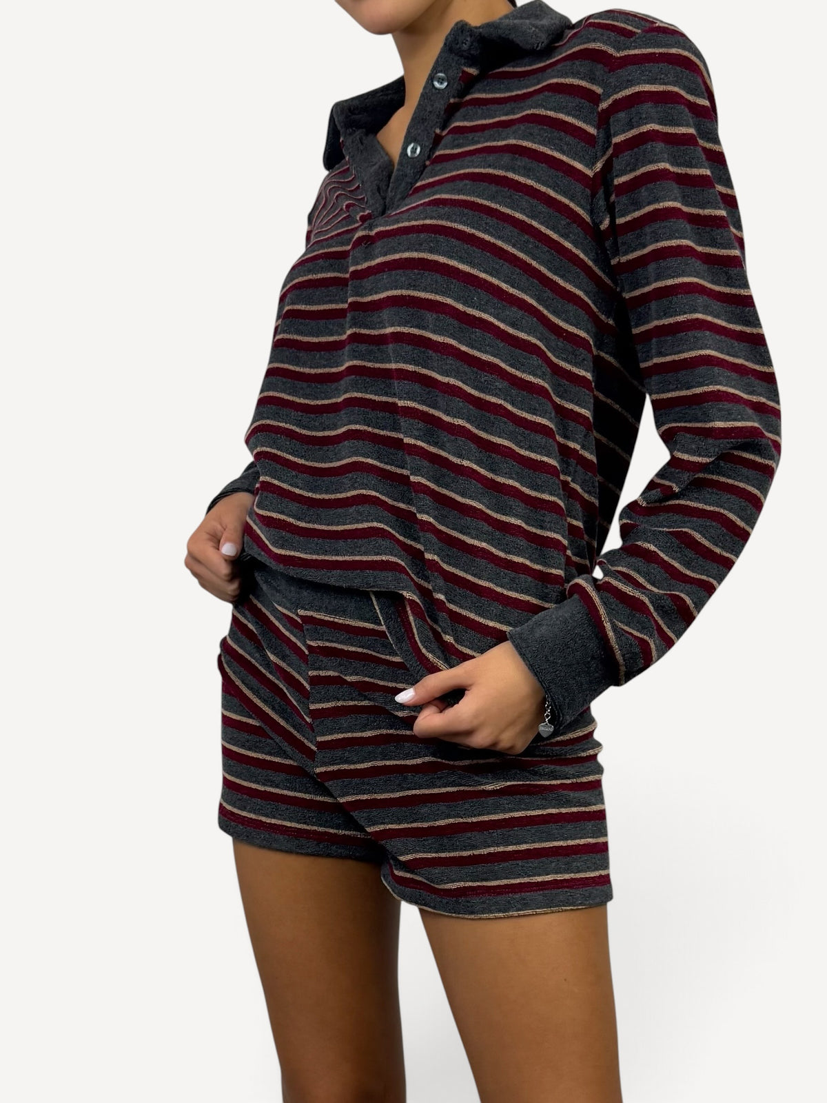 SUSY MIX MAGLIA MODELLO POLO RIGATA