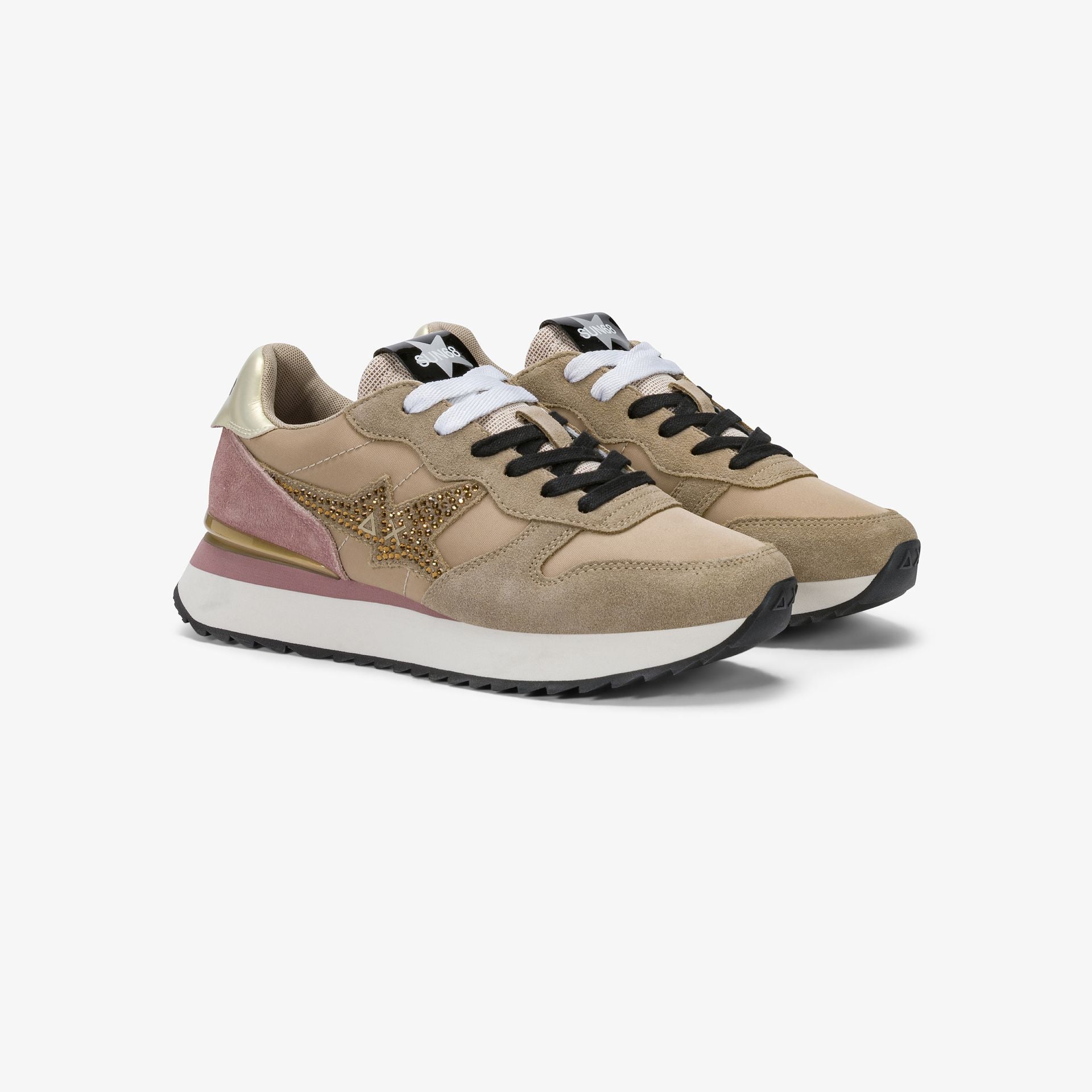 SUN68 SNEAKERS DONNA STARGIRL BEIGE