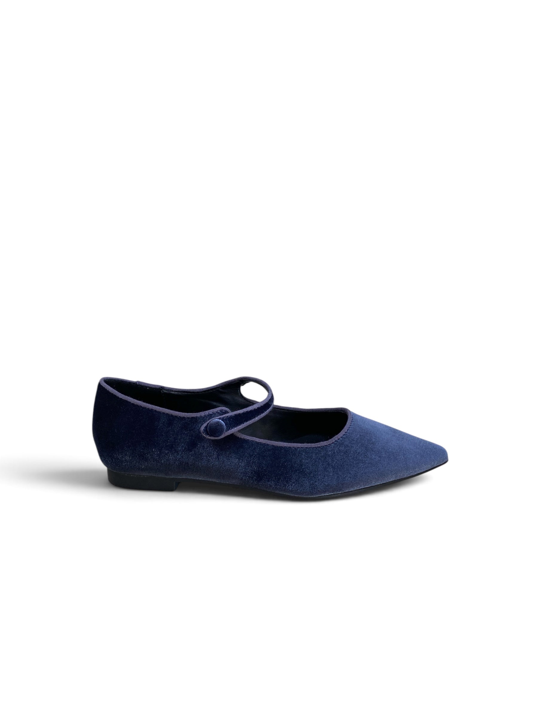 CRISTIN BALLERINA IN VELLUTO INDACO