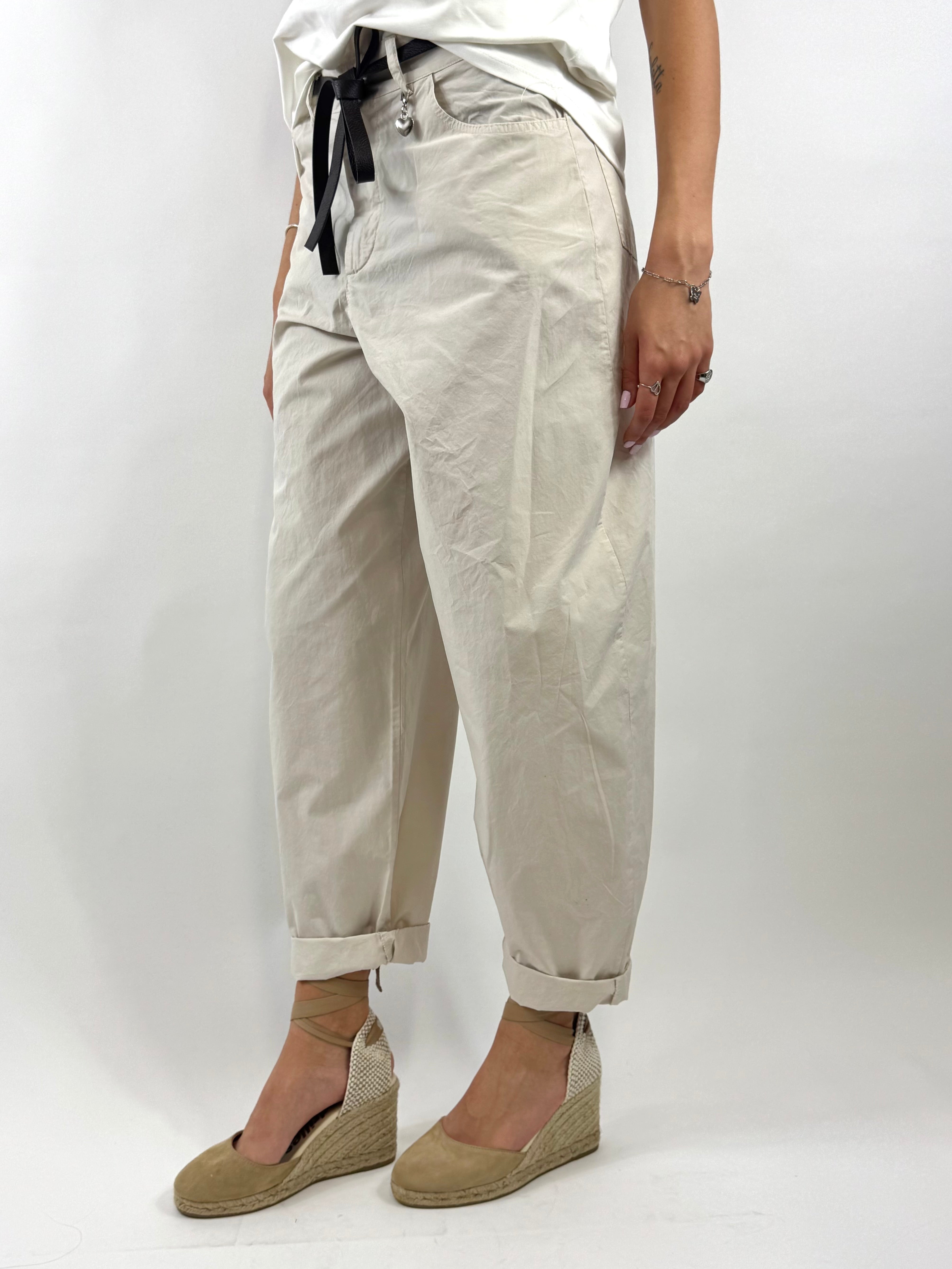 SUSY MIX PANTALONE OVETTO BEIGE