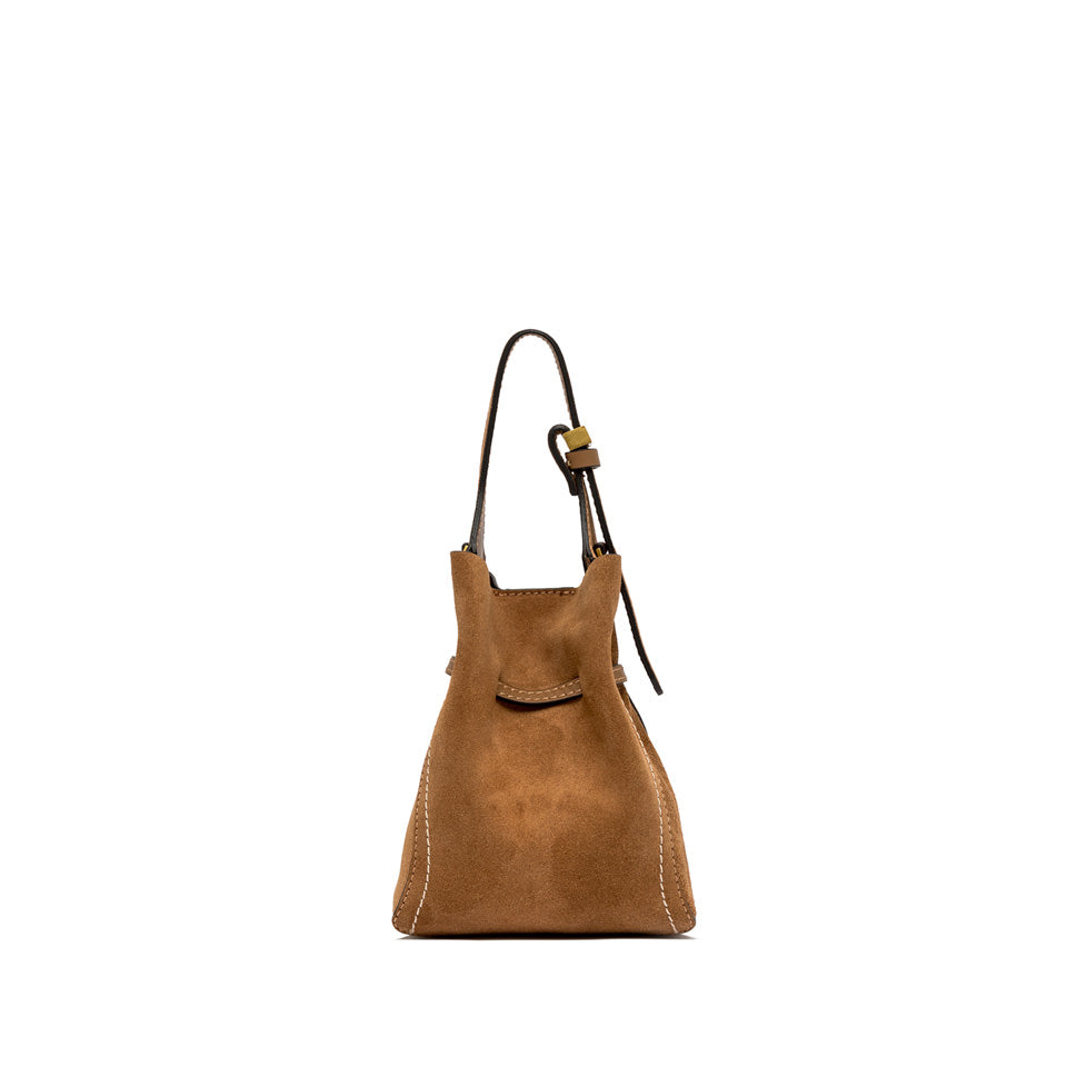 GIANNI CHIARINI BORSA SUEDE SIENNA CAMEL