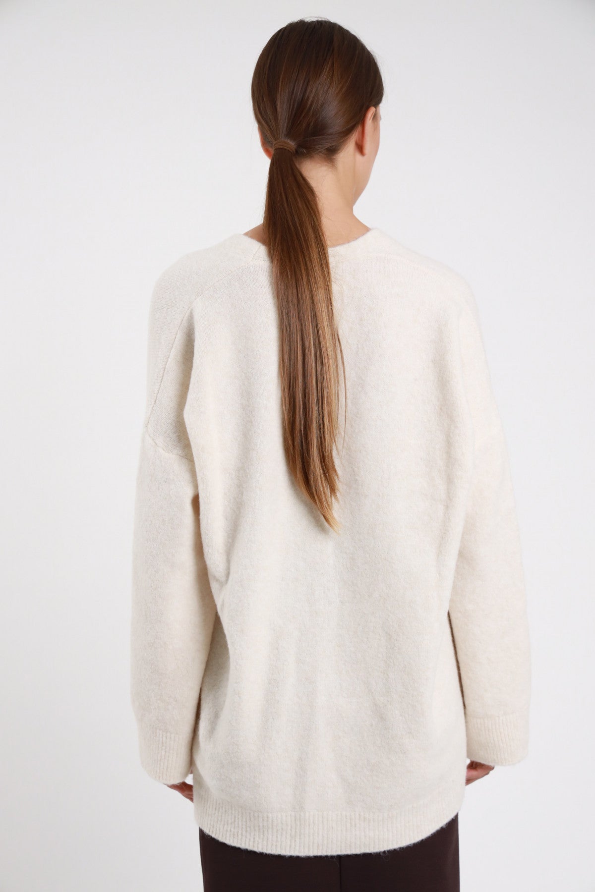 SUSY MIX CARDIGAN OVER LATTE