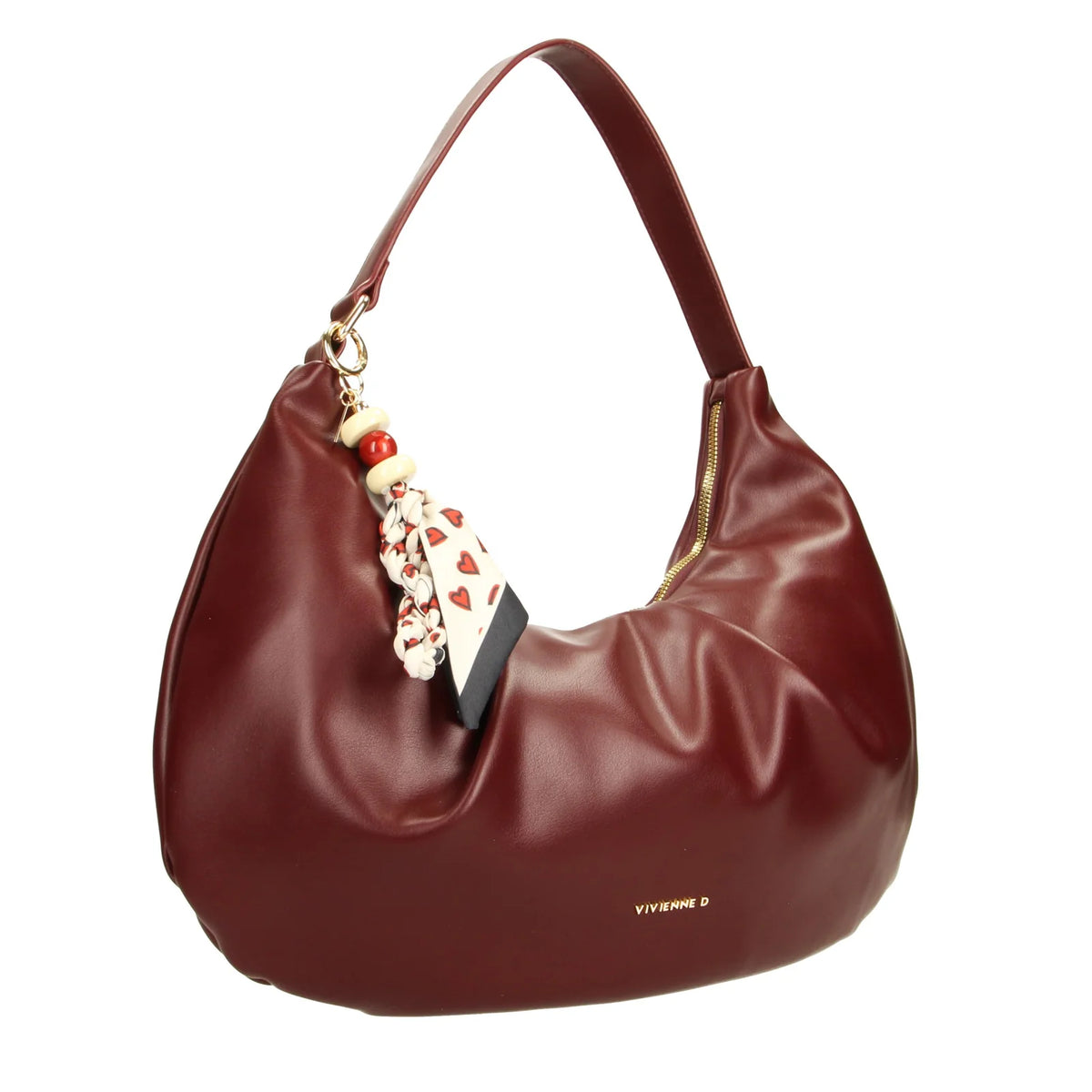 VIVIENNE D HOBO BAG SUSAN BLOOM BORDEAUX