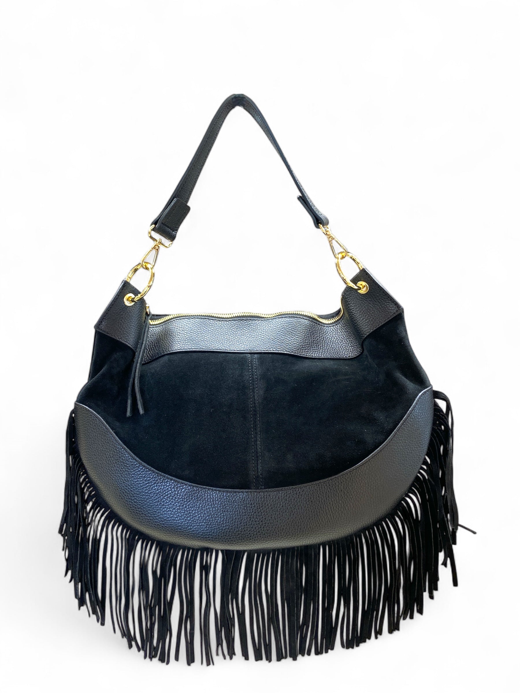 CECILE BORSA A SPALLA CON FRANGE NERO