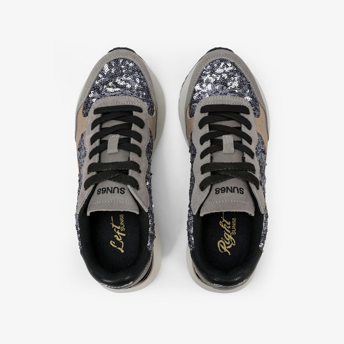 SUN68 SNEAKERS BIG ALLY PAILLETTES ARGENTO