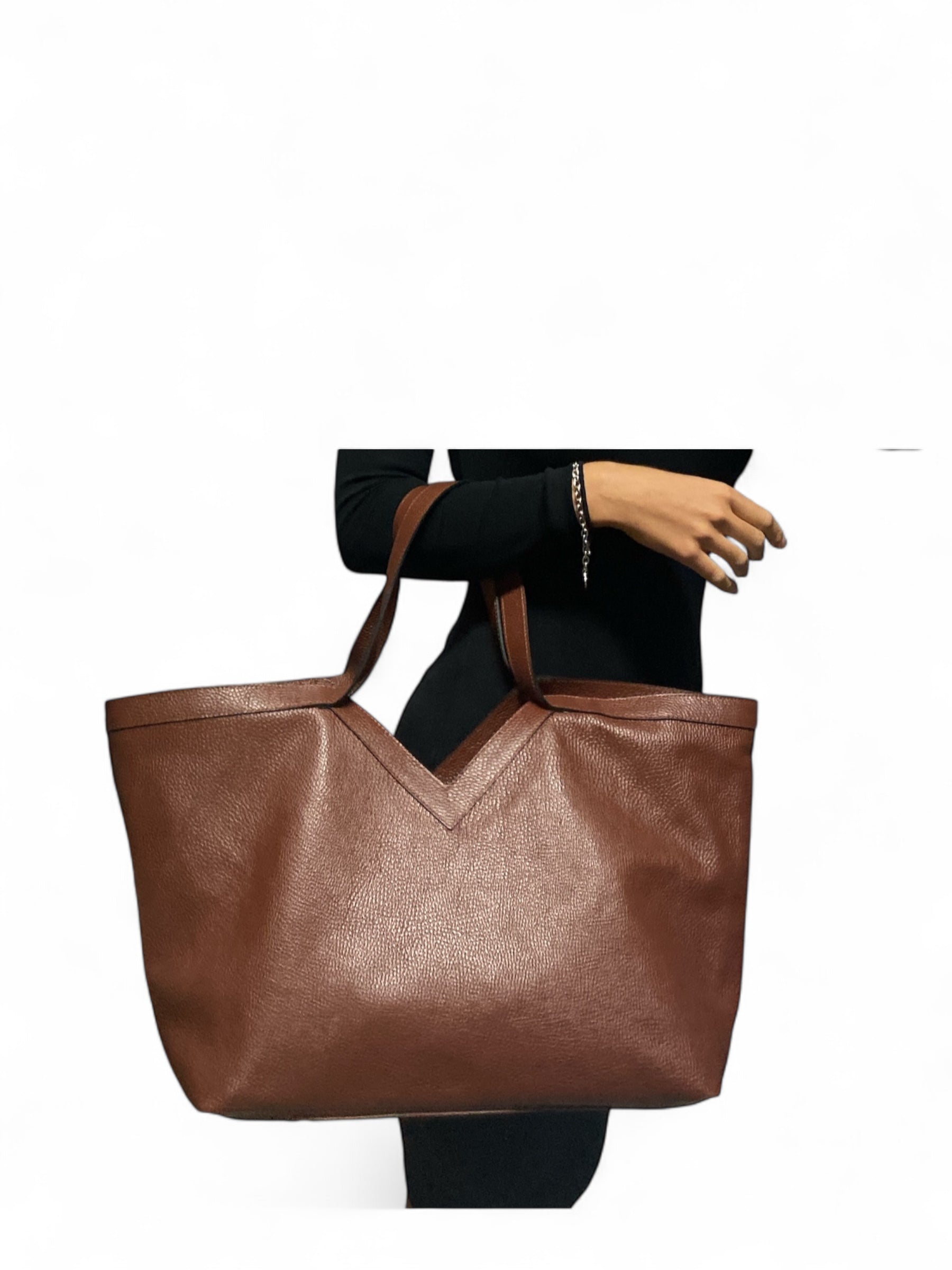 CECILE BORSA IN PELLE MARRONE