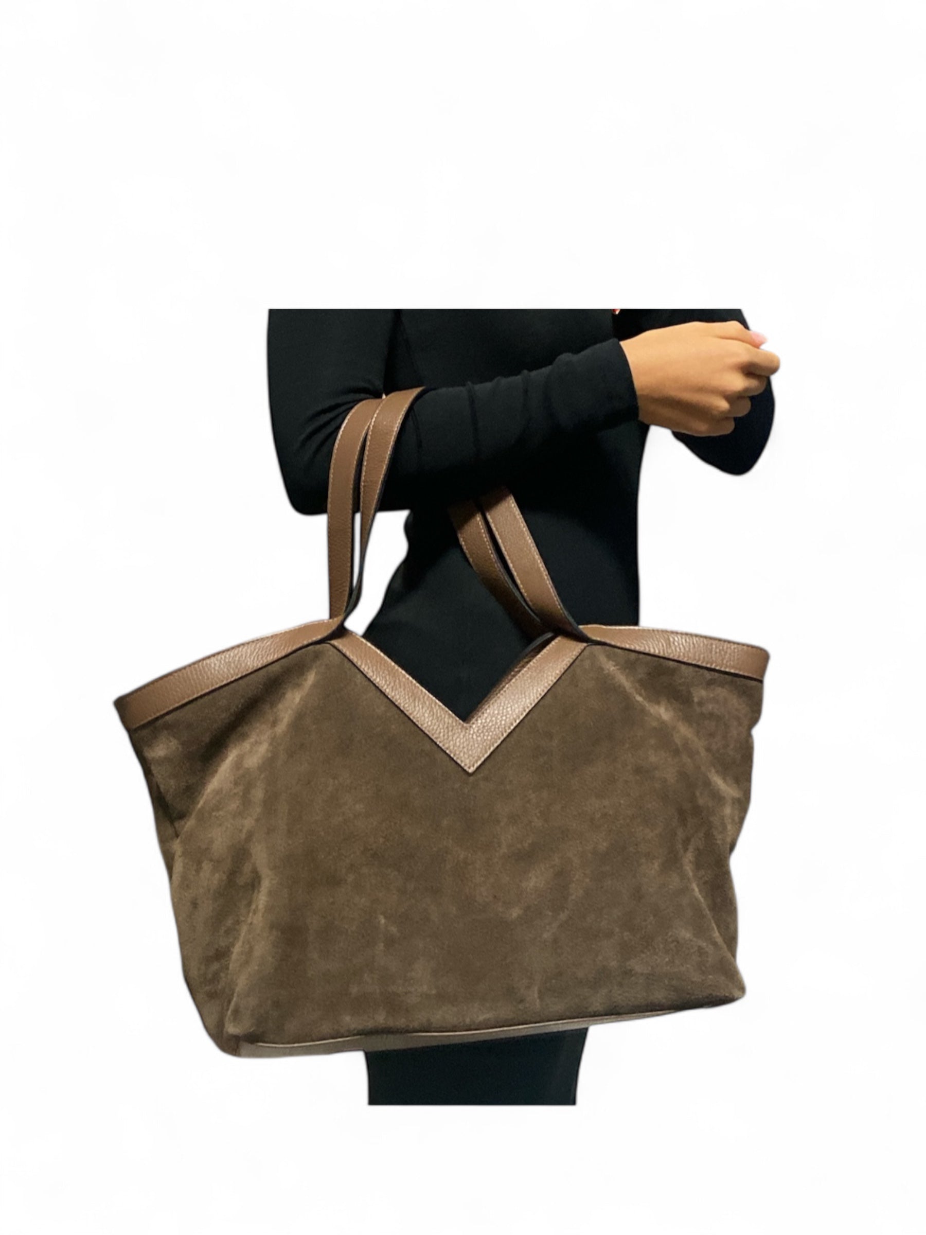 CECILE BORSA IN SUEDE TAUPE