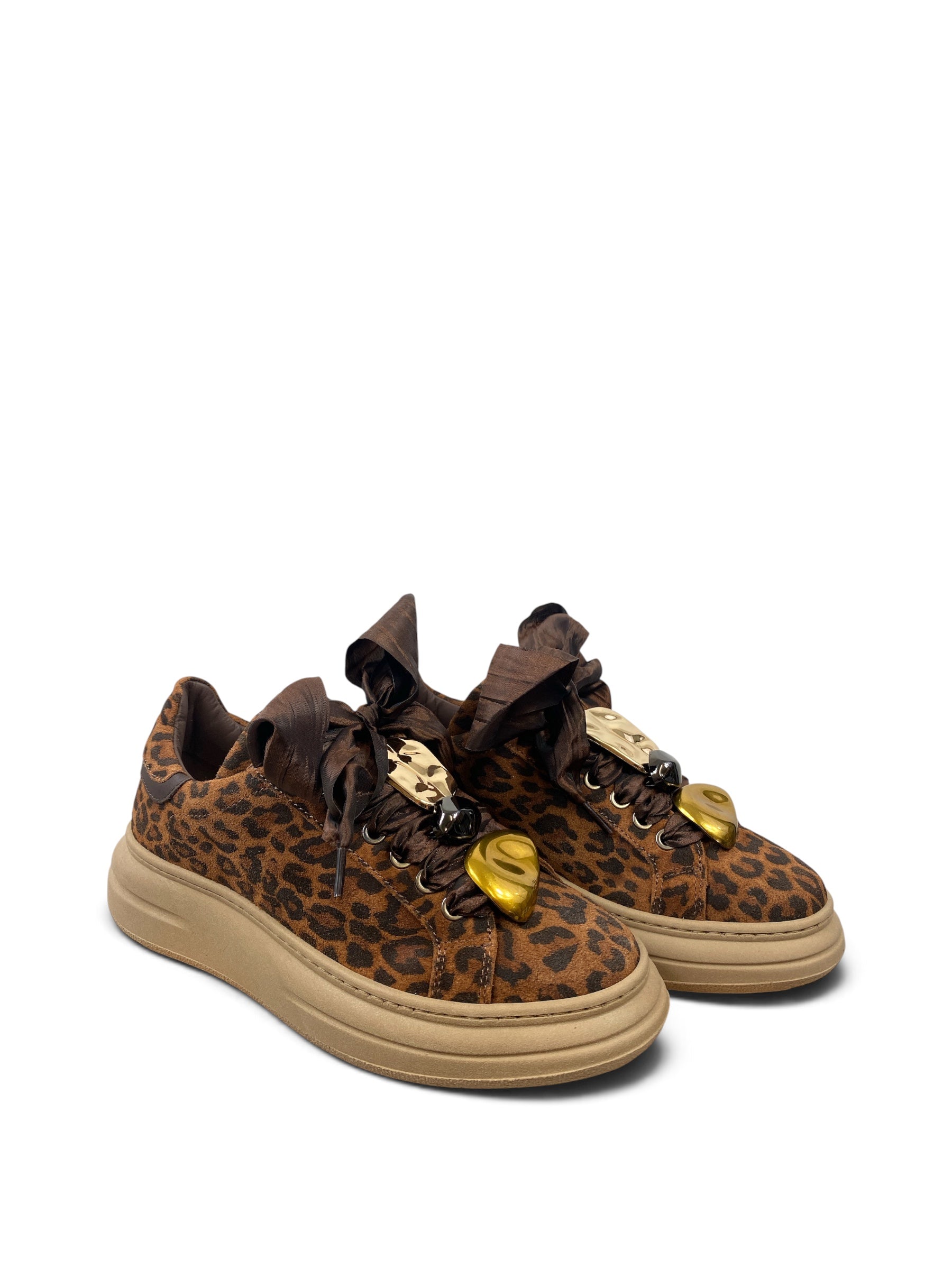 MÉLINÉ SNEAKERS SUEDE LEOPARD