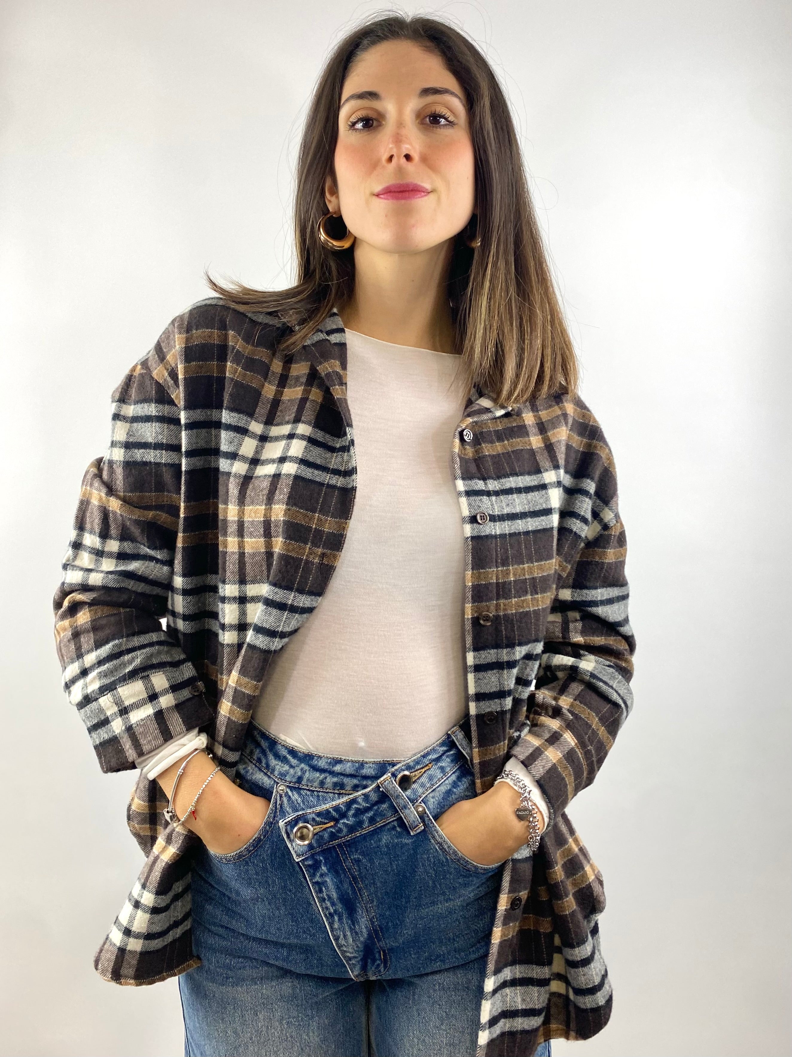 SUSY MIX CAMICIA CHECK MORO