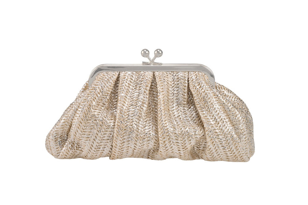 ANNA CECERE POCHETTE PASTICCINO ARGENTO