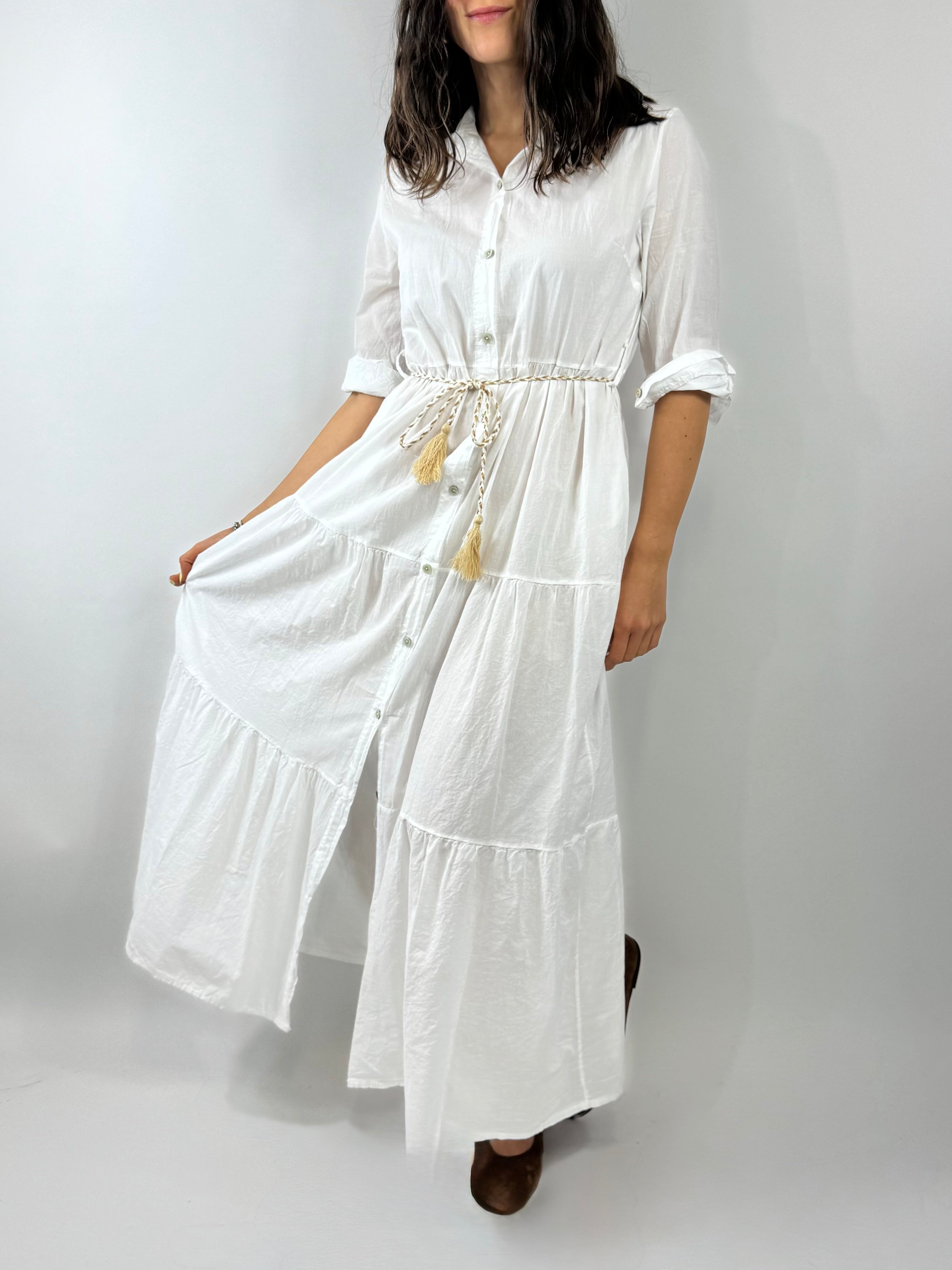 CECILE ABITO CHEMISIER BIANCO