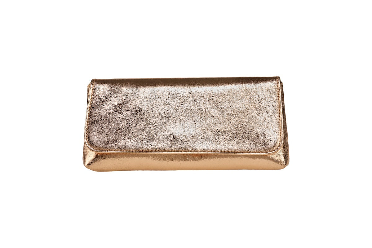 ANNA CECERE POCHETTE LAMINATA ROSE GOLD