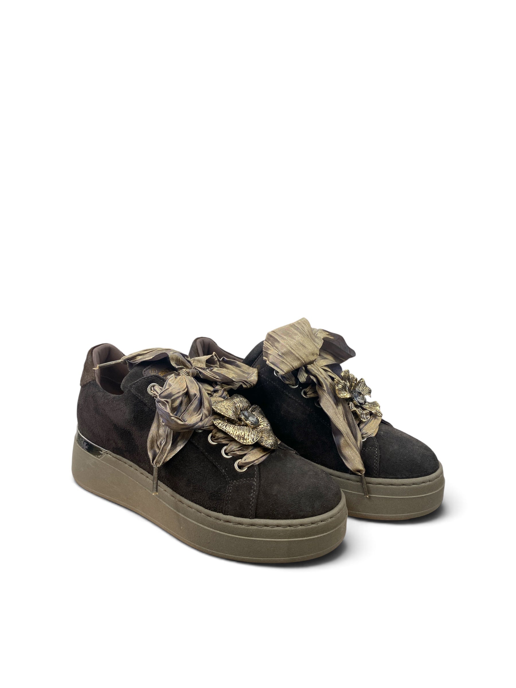 MÉLINÉ SNEAKERS SUEDE TESTA DI MORO