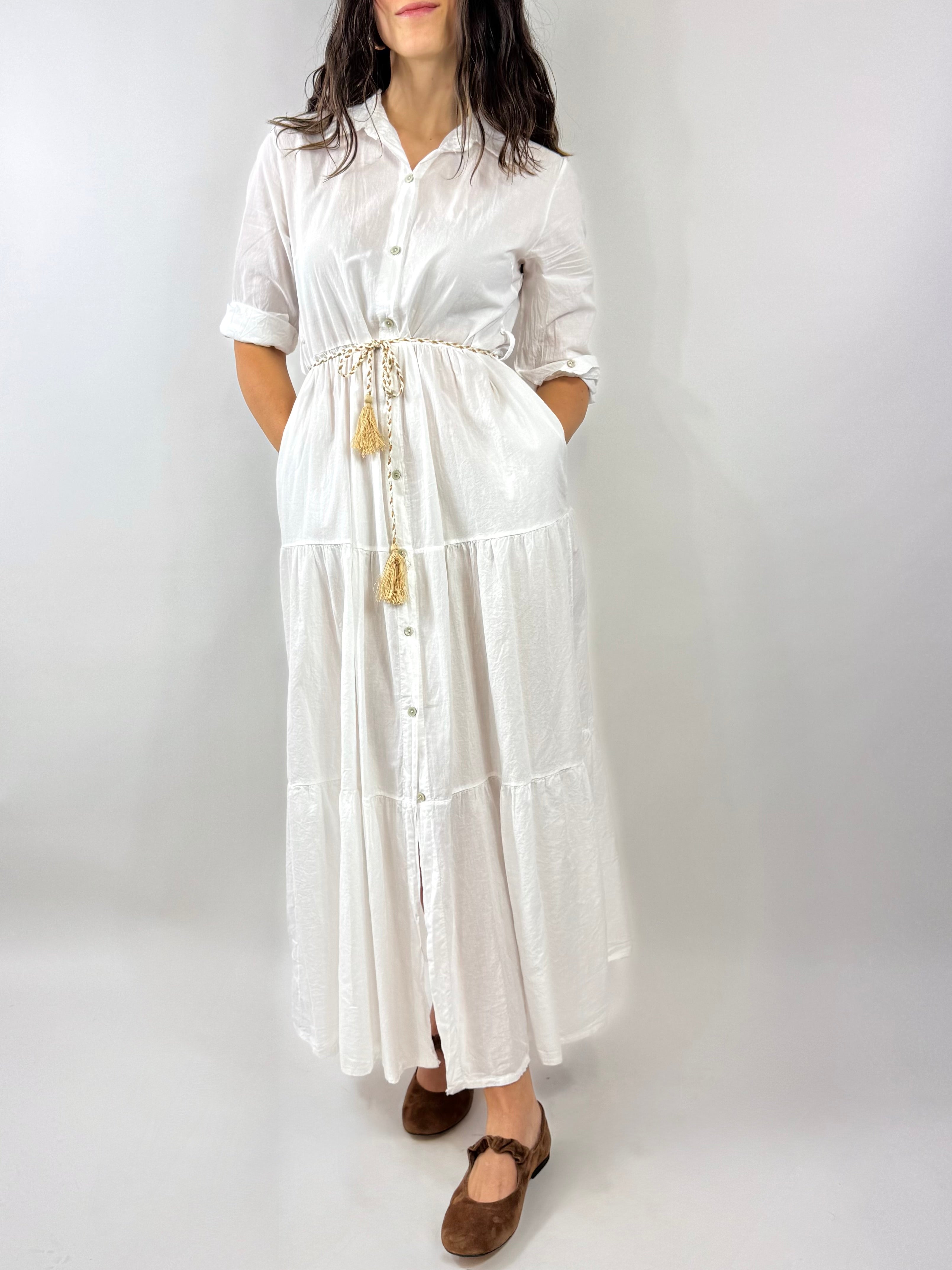 CECILE ABITO CHEMISIER BIANCO