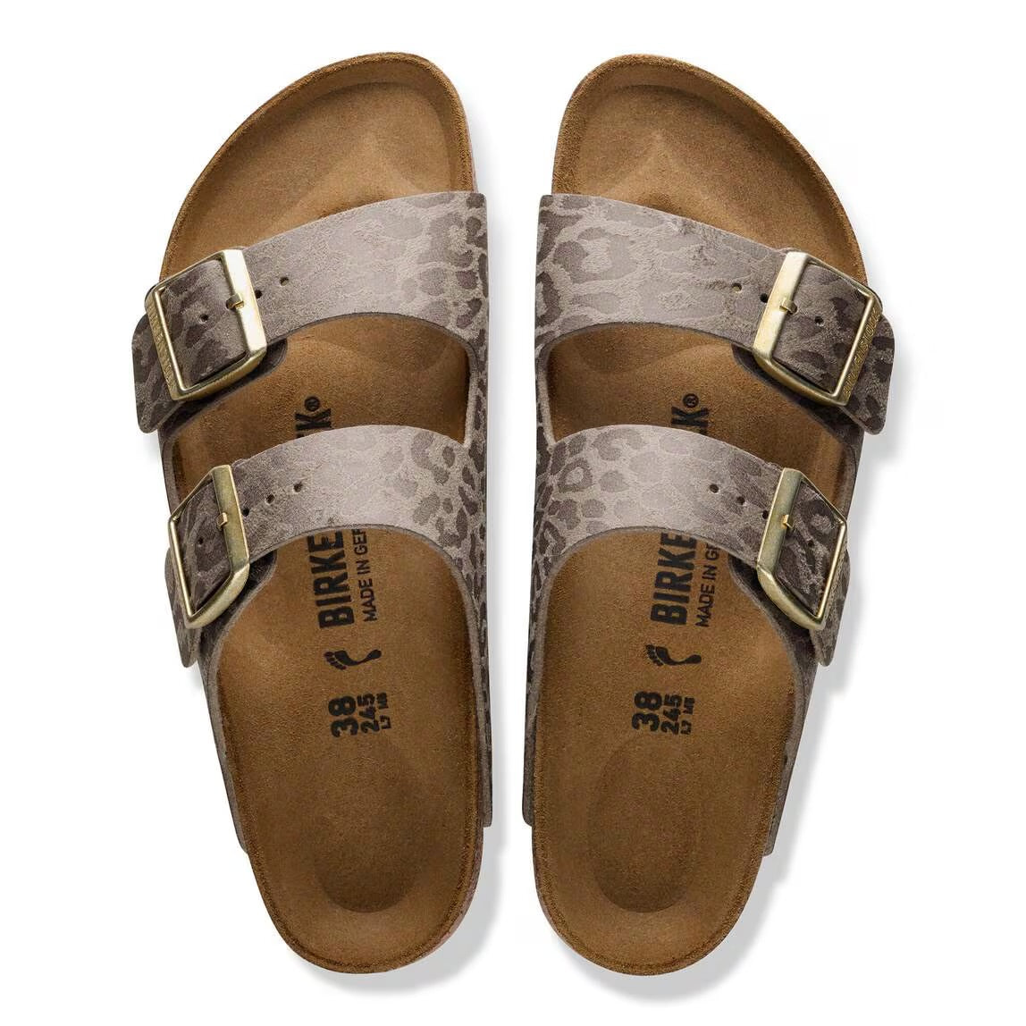 BIRKENSTOCK ARIZONA GREY TAUPE ANIMALIER