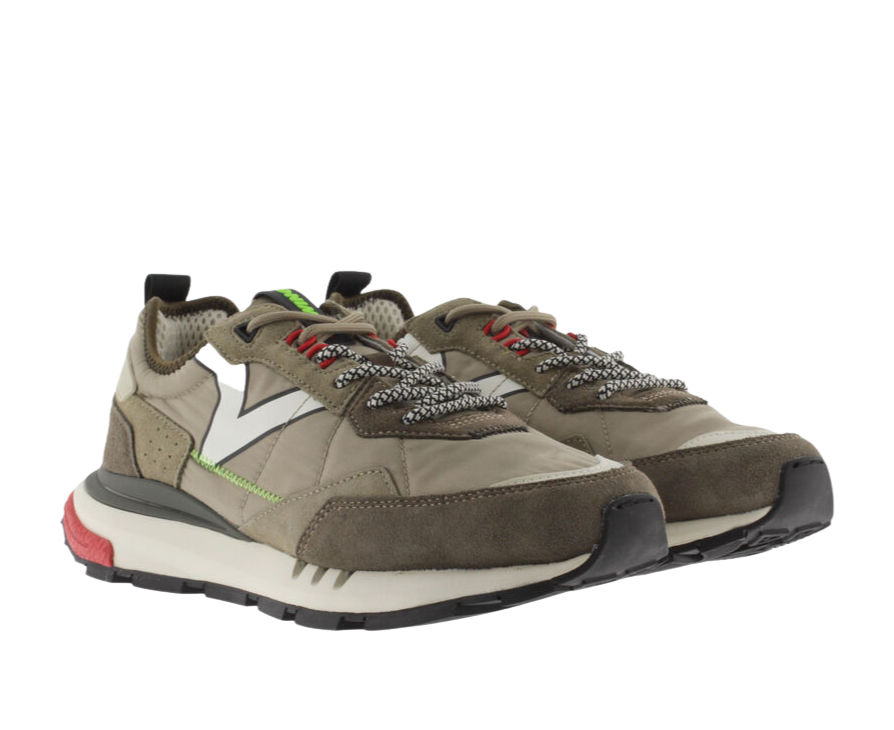VICTORIA Sneaker uomo modello running kaki