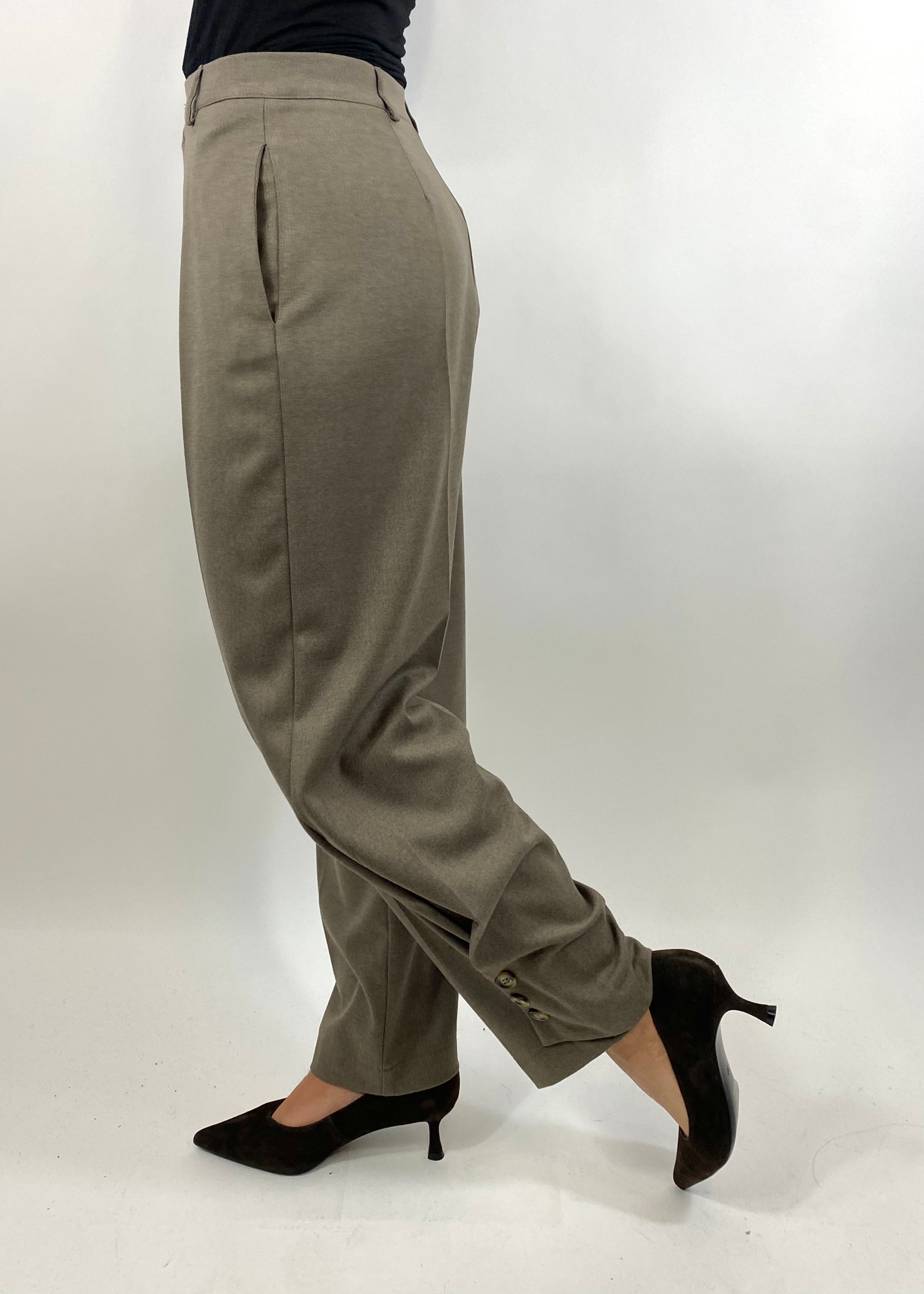 SUSY MIX PANTALONE CON PINCE FANGO