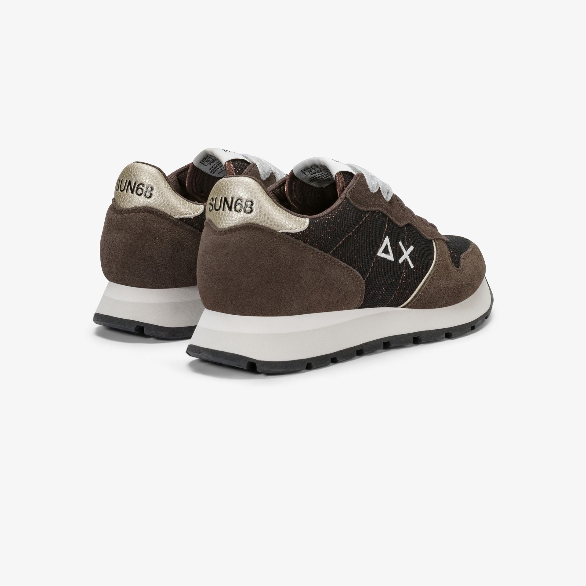 SUN68 SNEAKERS DONNA ALLY GLITTER MARRONE