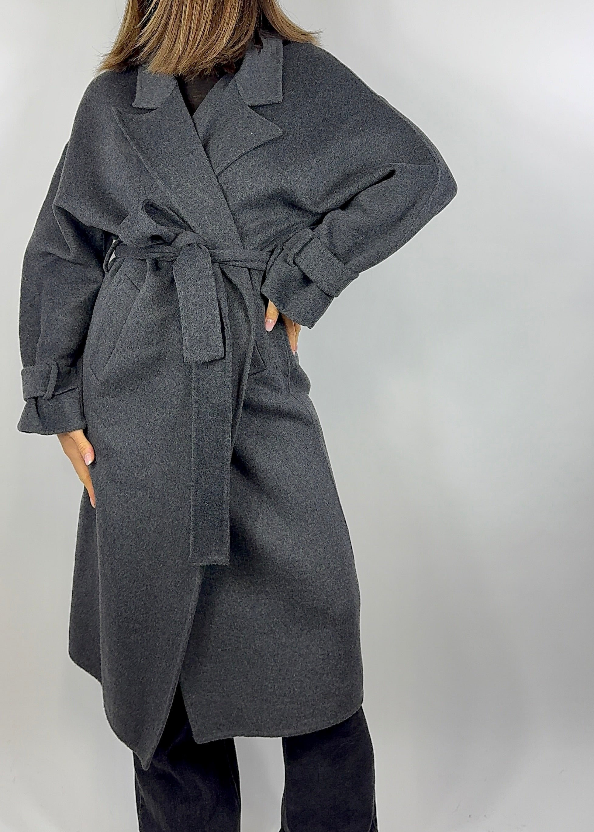 TWO-WAY CAPPOTTO VESTAGLIA ASFALTO
