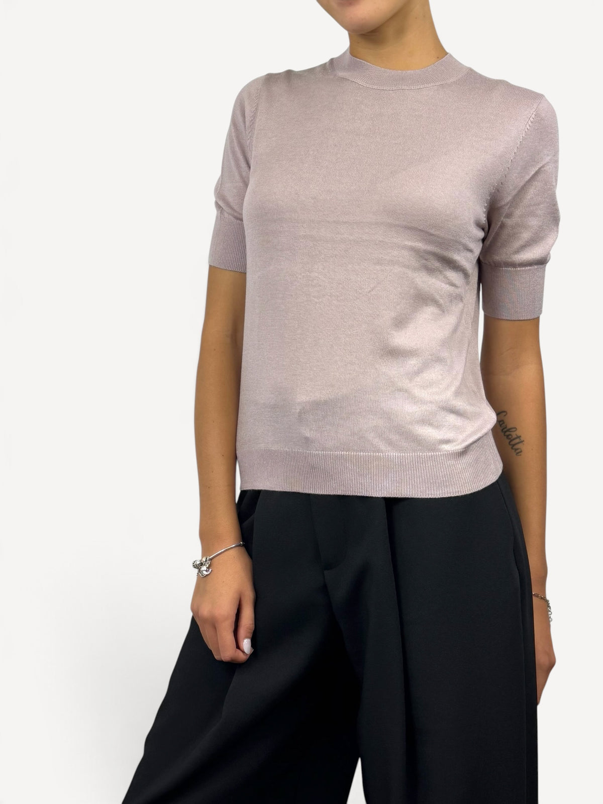 SUSY MIX MAGLIA PARICOLLO ROSA