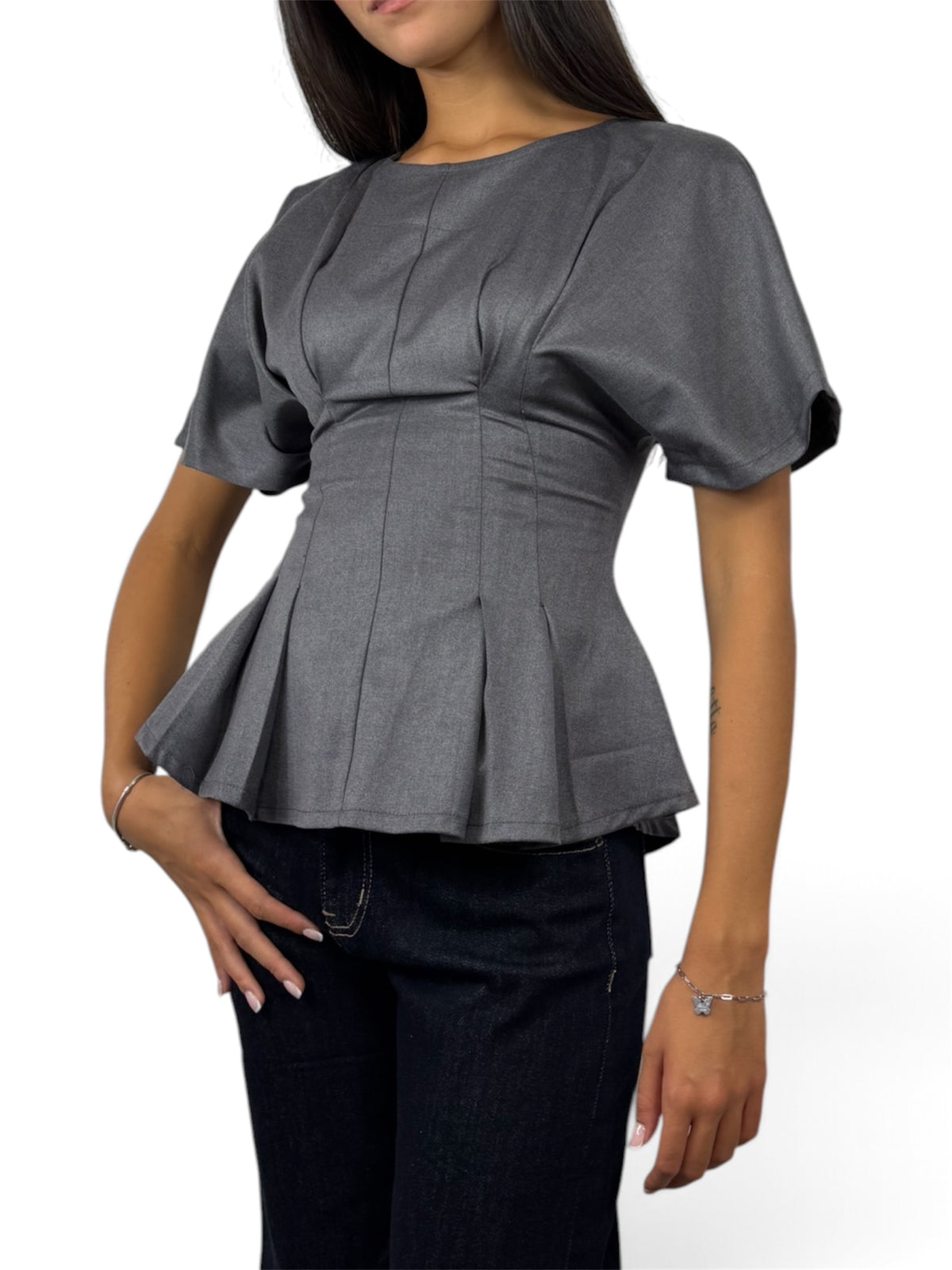 SUSY MIX MAGLIA A SPICCHI GRIGIA