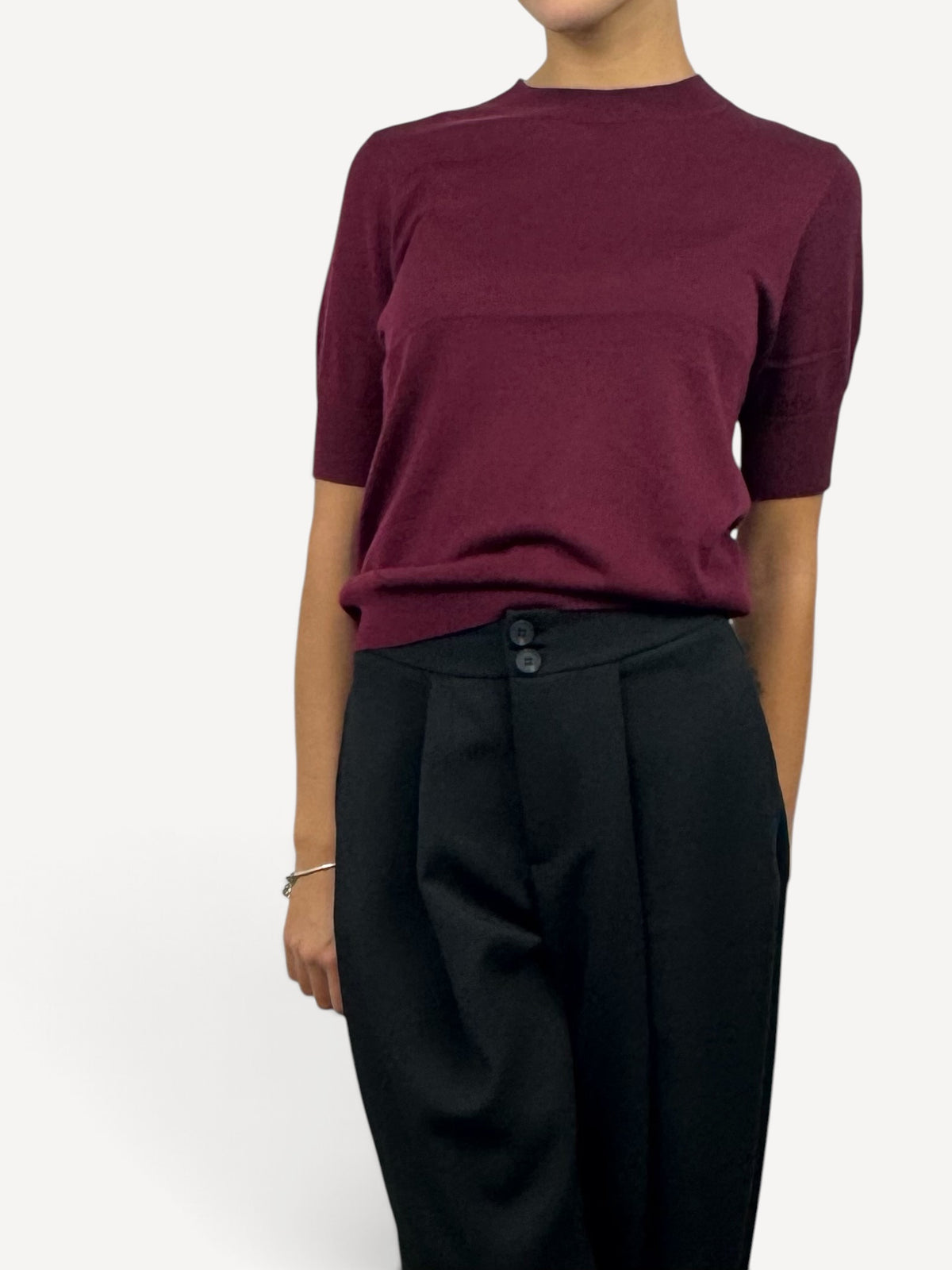 SUSY MIX MAGLIA PARICOLLO BORDEAUX