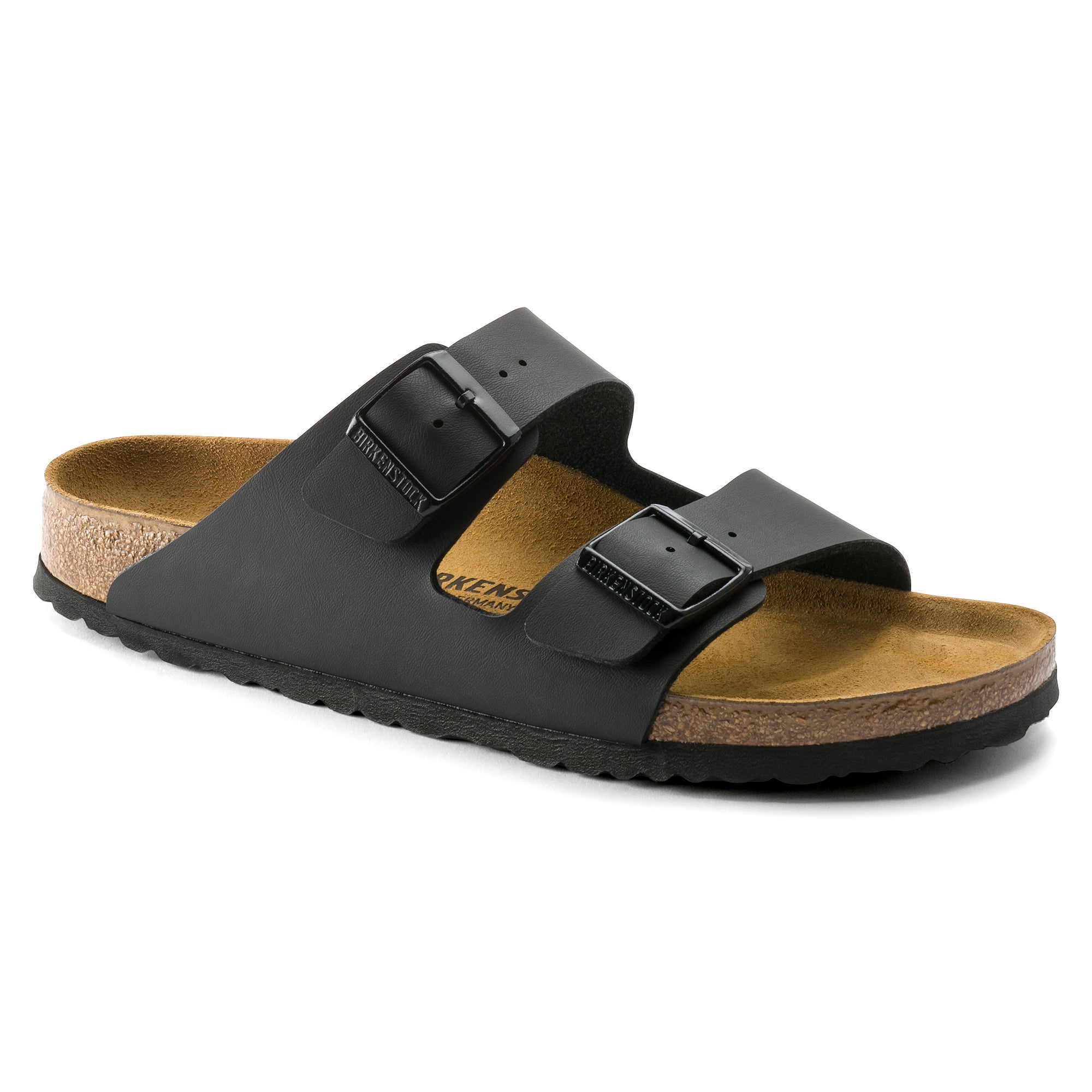 Birkenstock ciabatta uomo due fasce birko flor nero