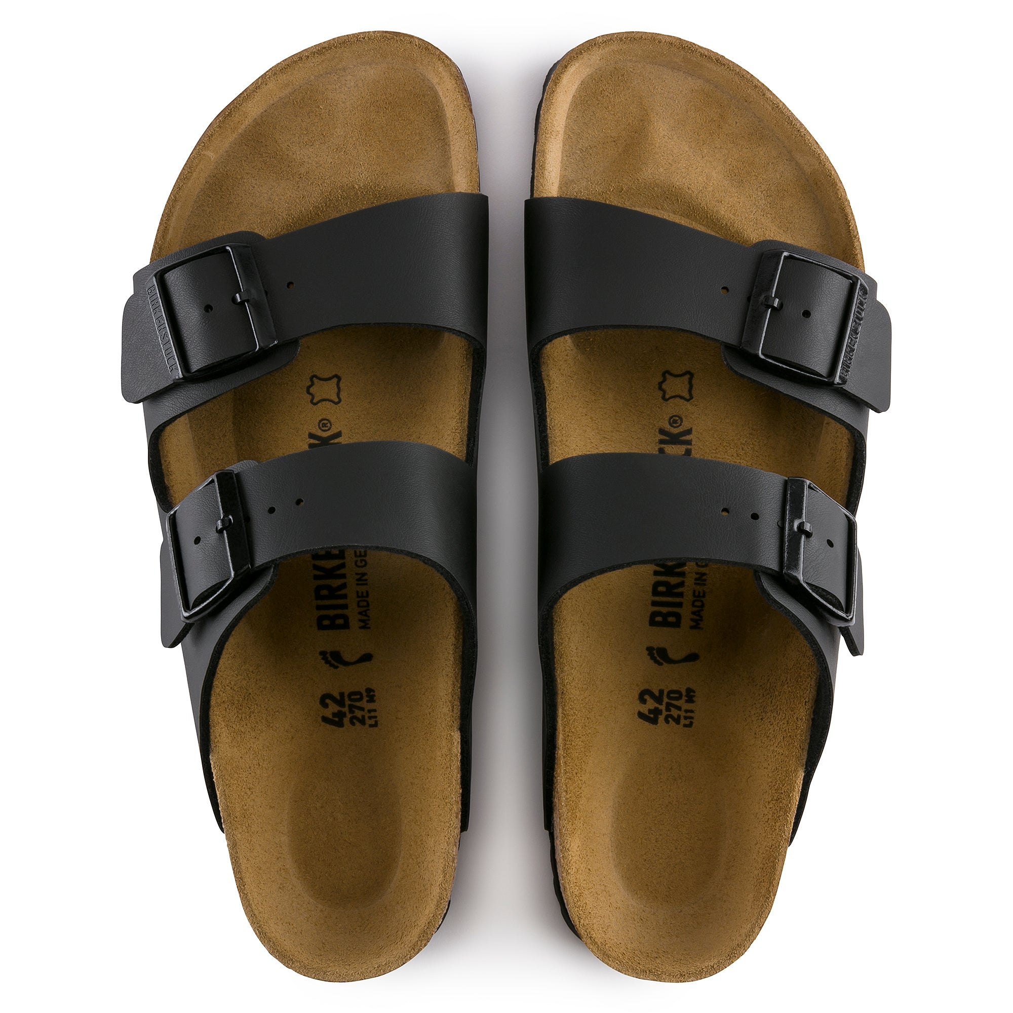 Birkenstock ciabatta donna due fasce birko flor nero