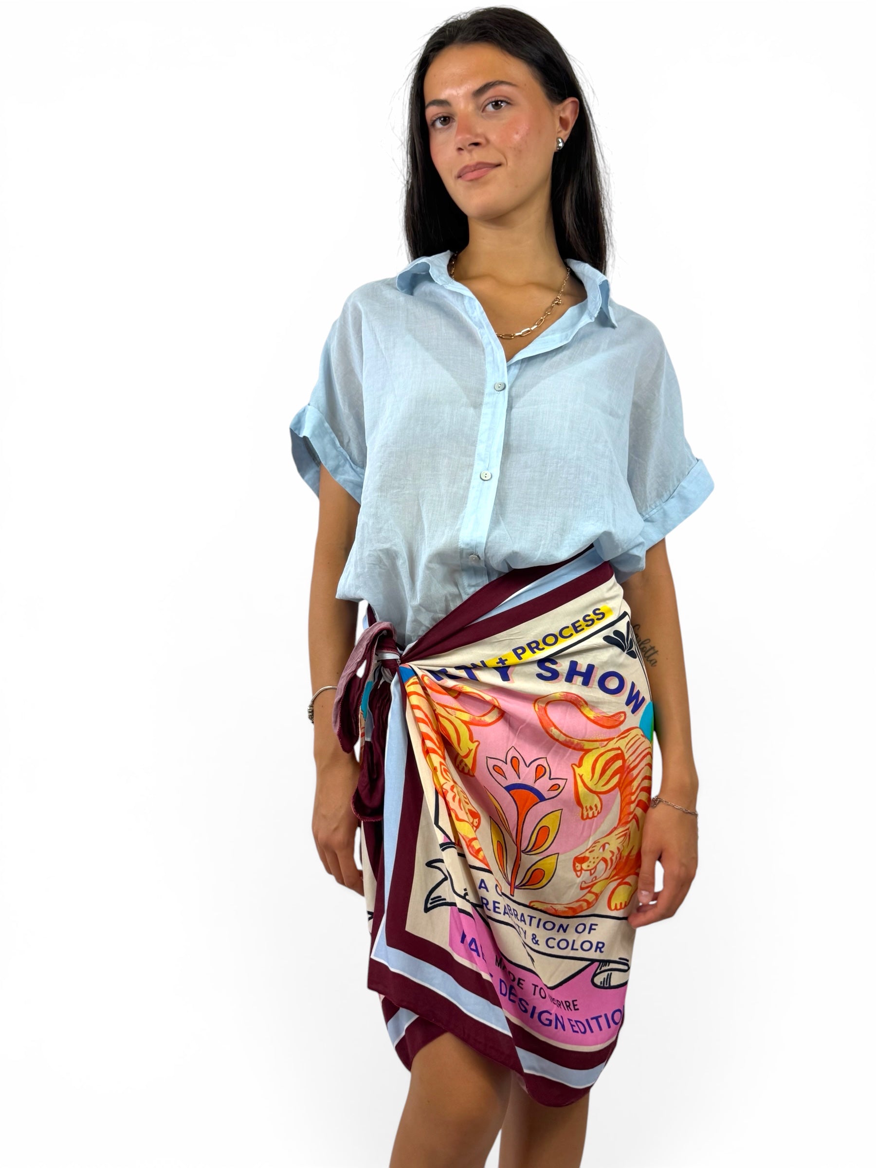 SUSY MIX CAMICIA MUSSOLA CELESTE