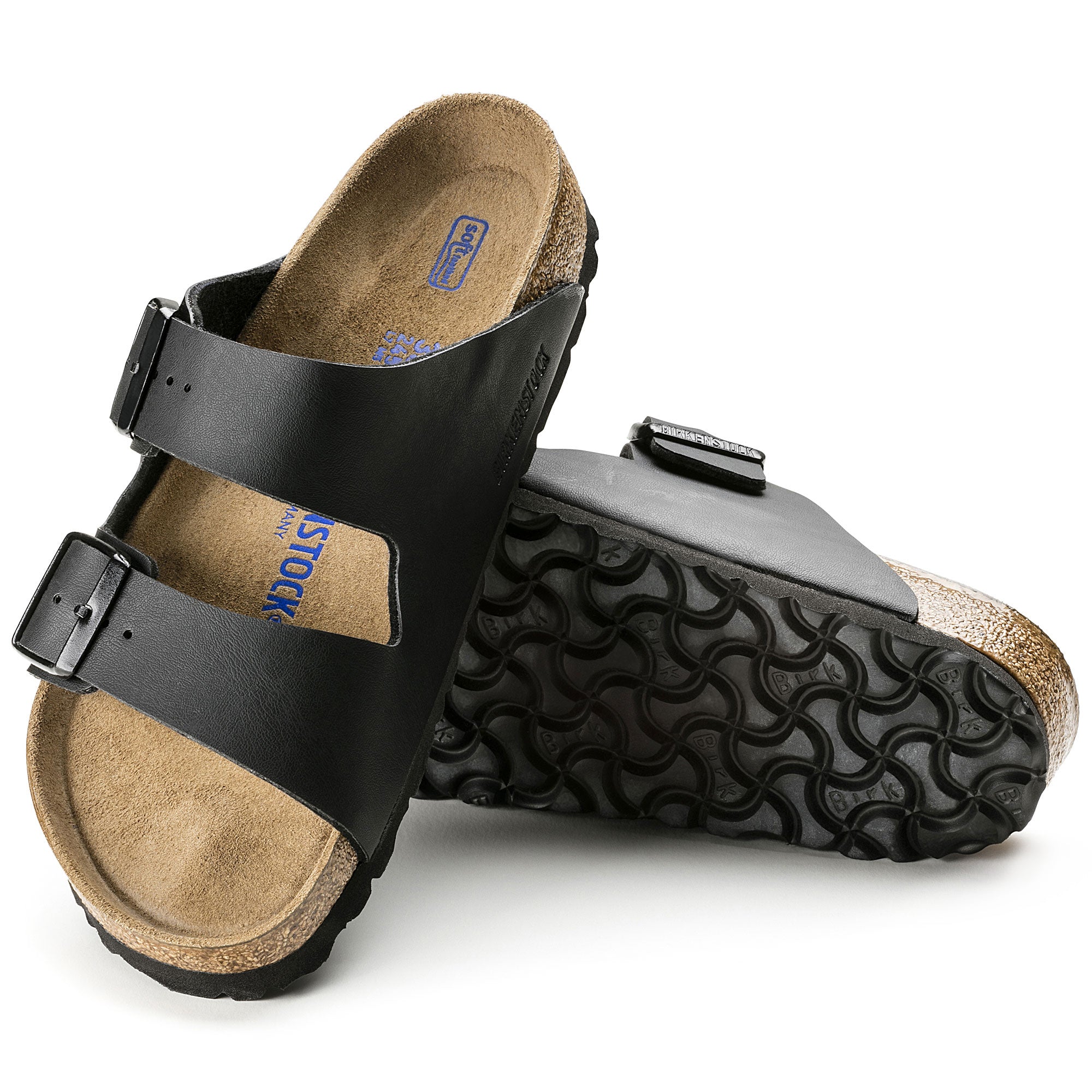 Birkenstock Ciabatta unisex arizona 2 fasce birko flor black