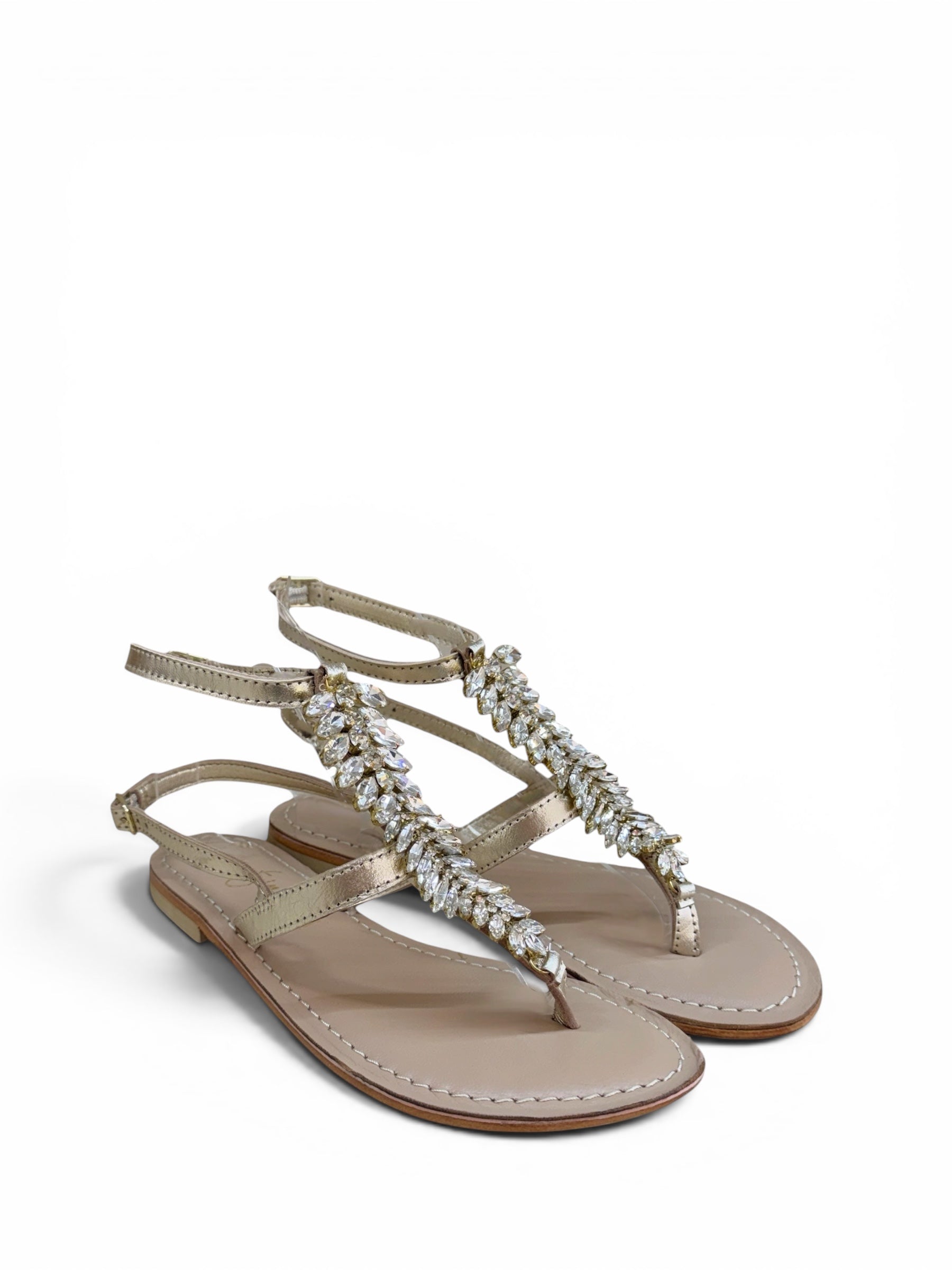 CRISTIN SANDALO FOGLIE STRASS