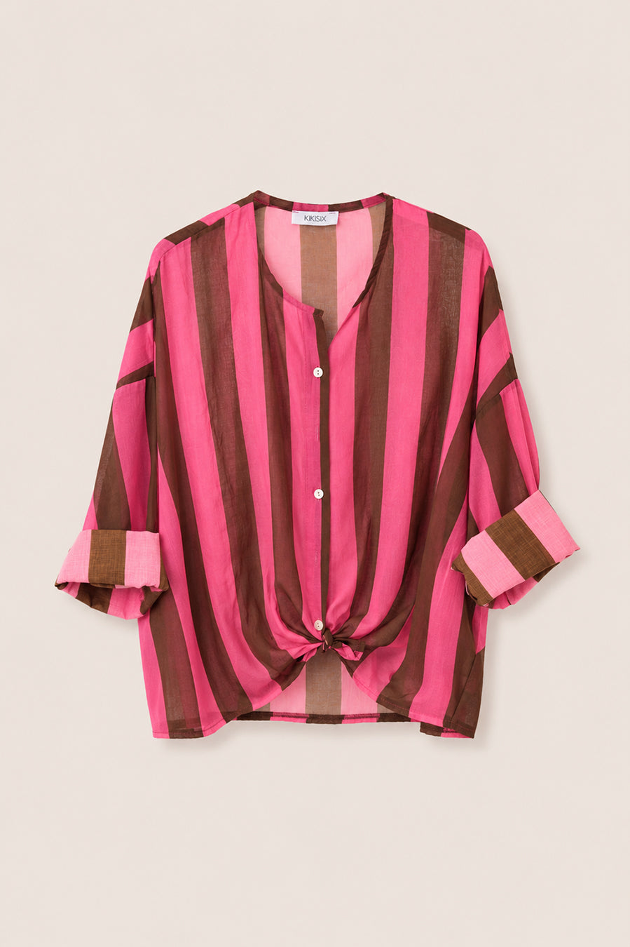 KIKISIX CAMICIA FUXIA E MORO